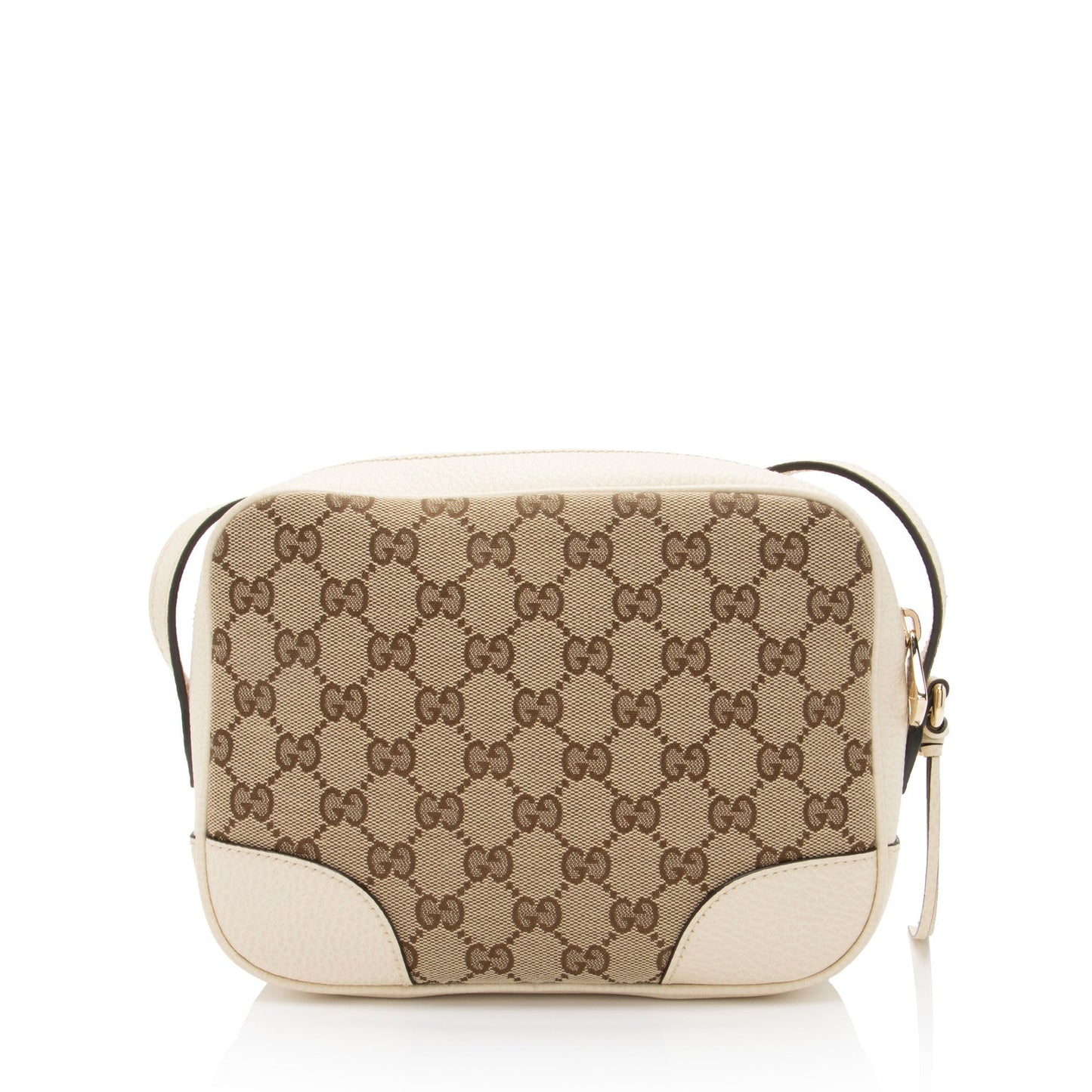 Gucci GG Bree Messenger Leather Canvas Brown Beige Shoulder Bag