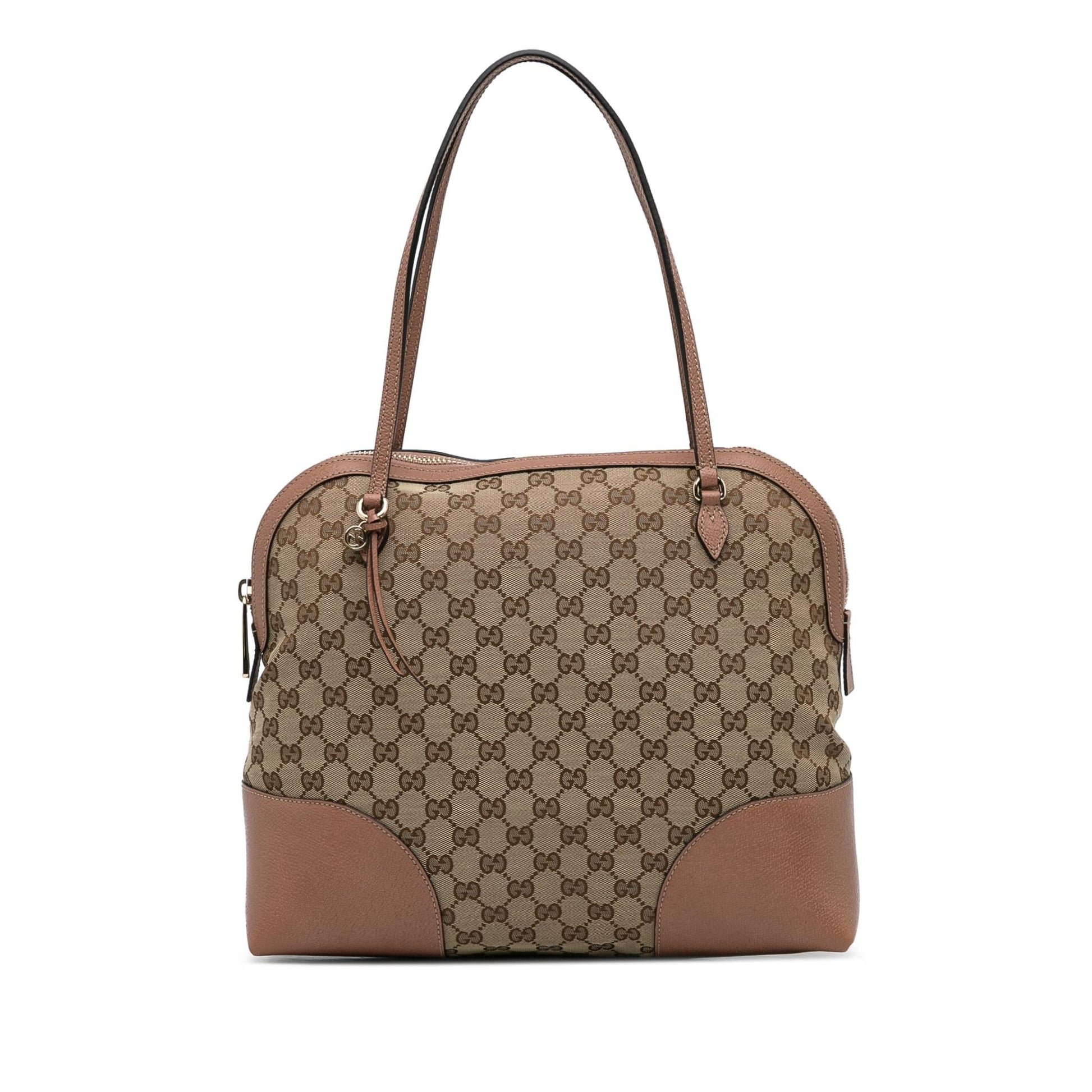 Gucci GG Bree SHG-peTxRU Canvas Calf Brown Shoulder Bag