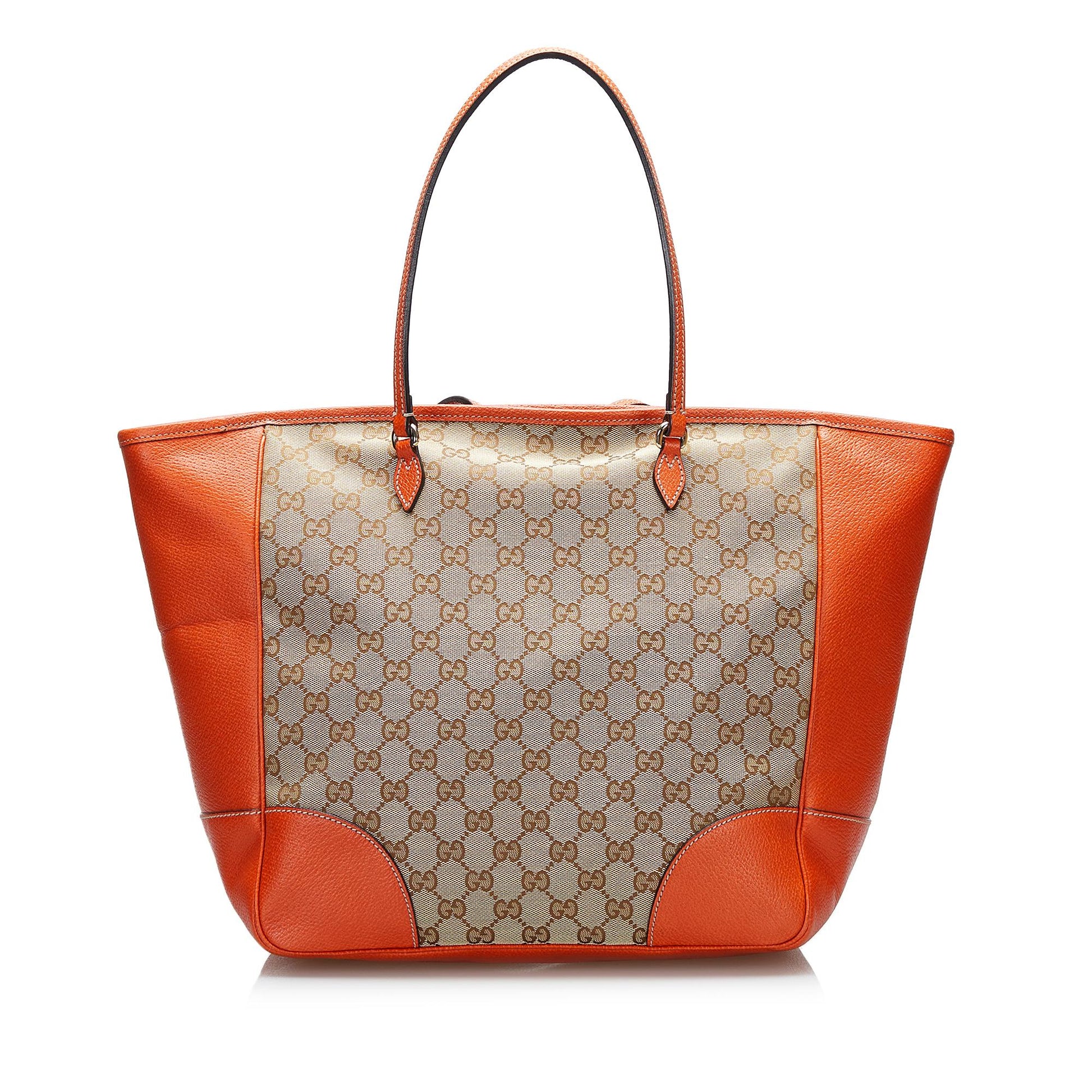 Gucci GG Bree SHG-1m3kbx Canvas Calf Brown Orange Tote Bag
