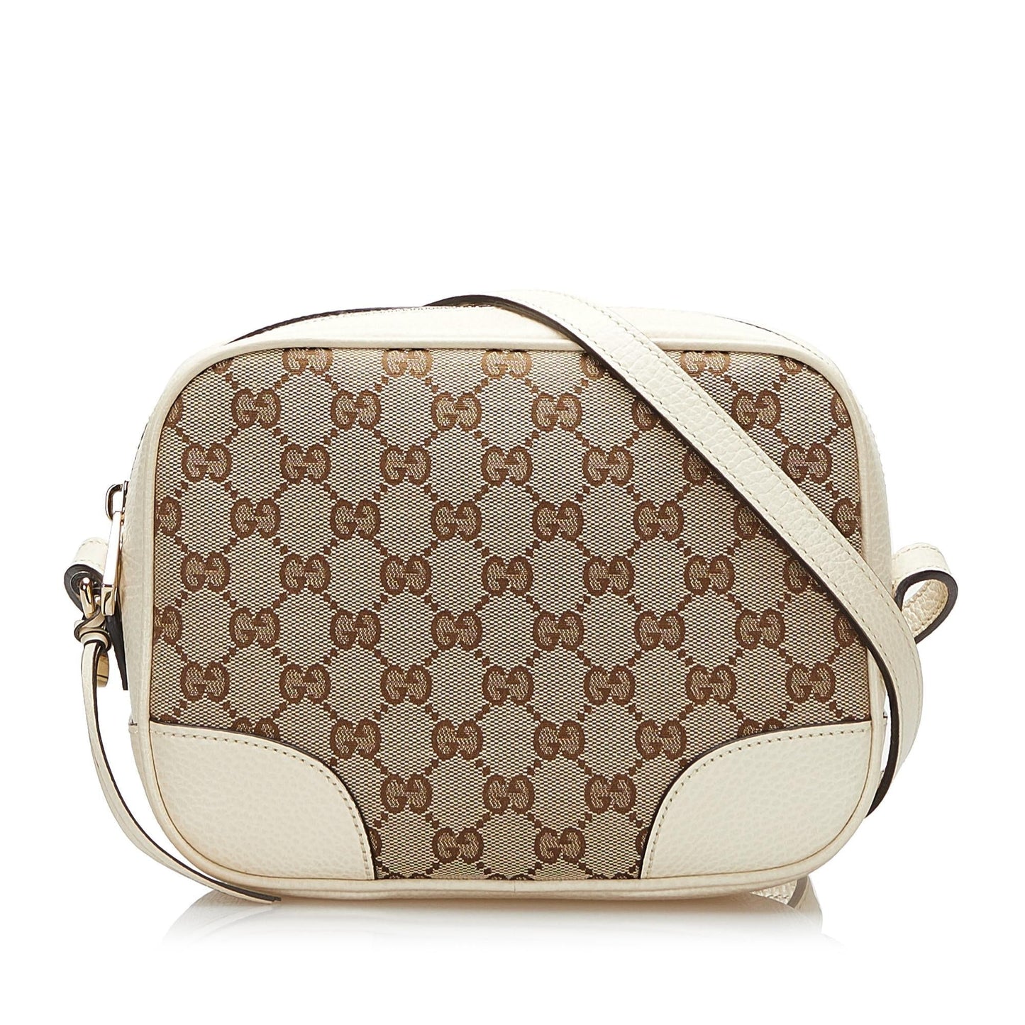 Gucci GG Bree SHG-7bPB2e Canvas Calf White Brown Crossbody Bag