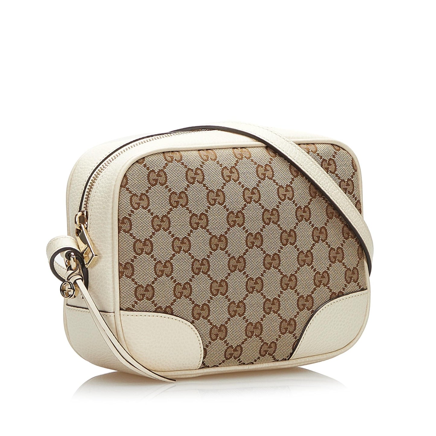 Gucci GG Bree SHG-7bPB2e Canvas Calf White Brown Crossbody Bag