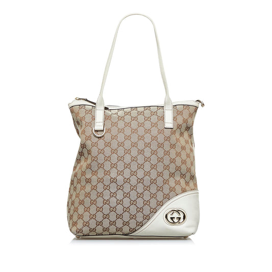 Gucci GG Britt SHG-axmj8C Canvas Brown Tote Bag