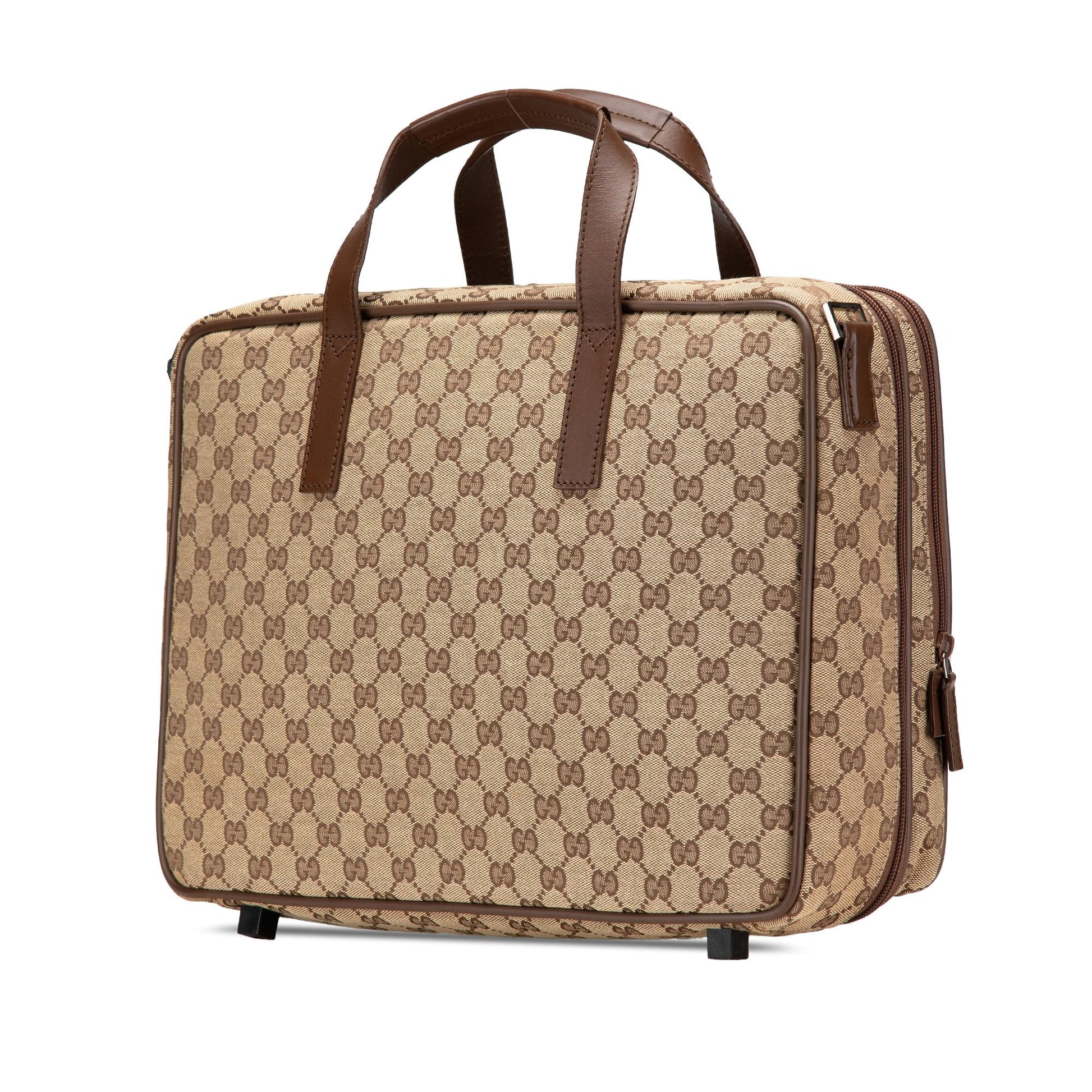 Gucci GG Business Canvas Calf Brown Tote Bag