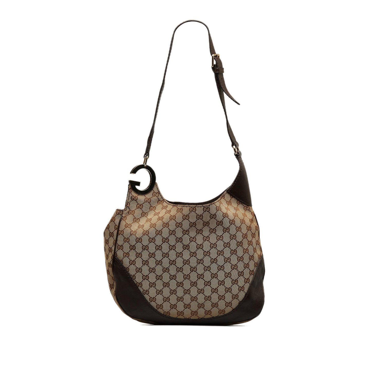 Gucci GG Charlotte SHG-7ZbBnD Canvas Calf Brown Crossbody Bag