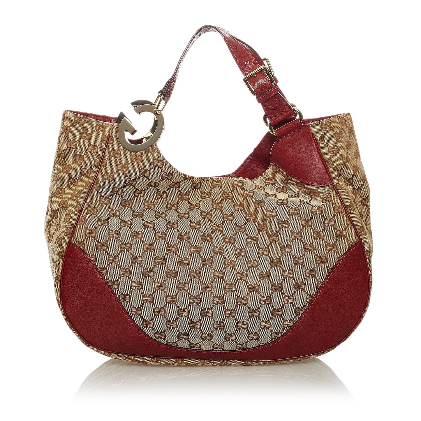 Gucci GG Charlotte SHG Canvas Brown Red Shoulder Bag