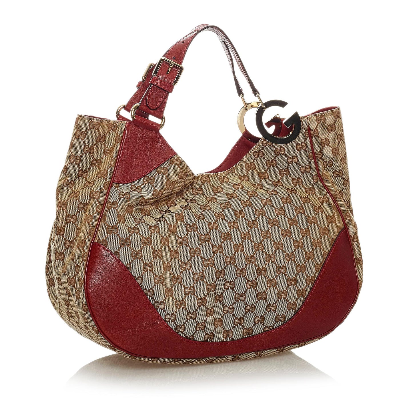 Gucci GG Charlotte SHG Canvas Brown Red Shoulder Bag