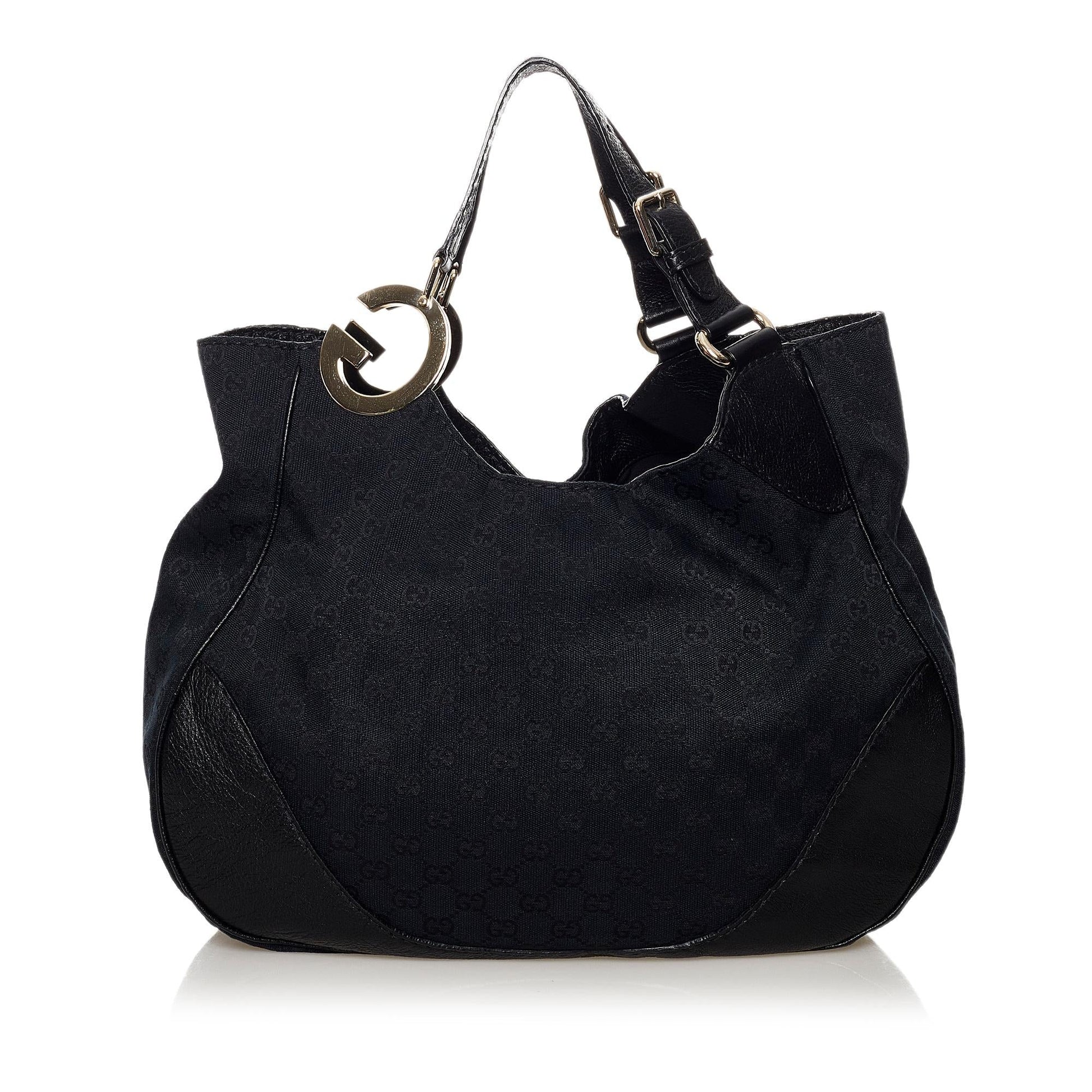 Gucci GG Charlotte SHG Canvas Black Shoulder Bag