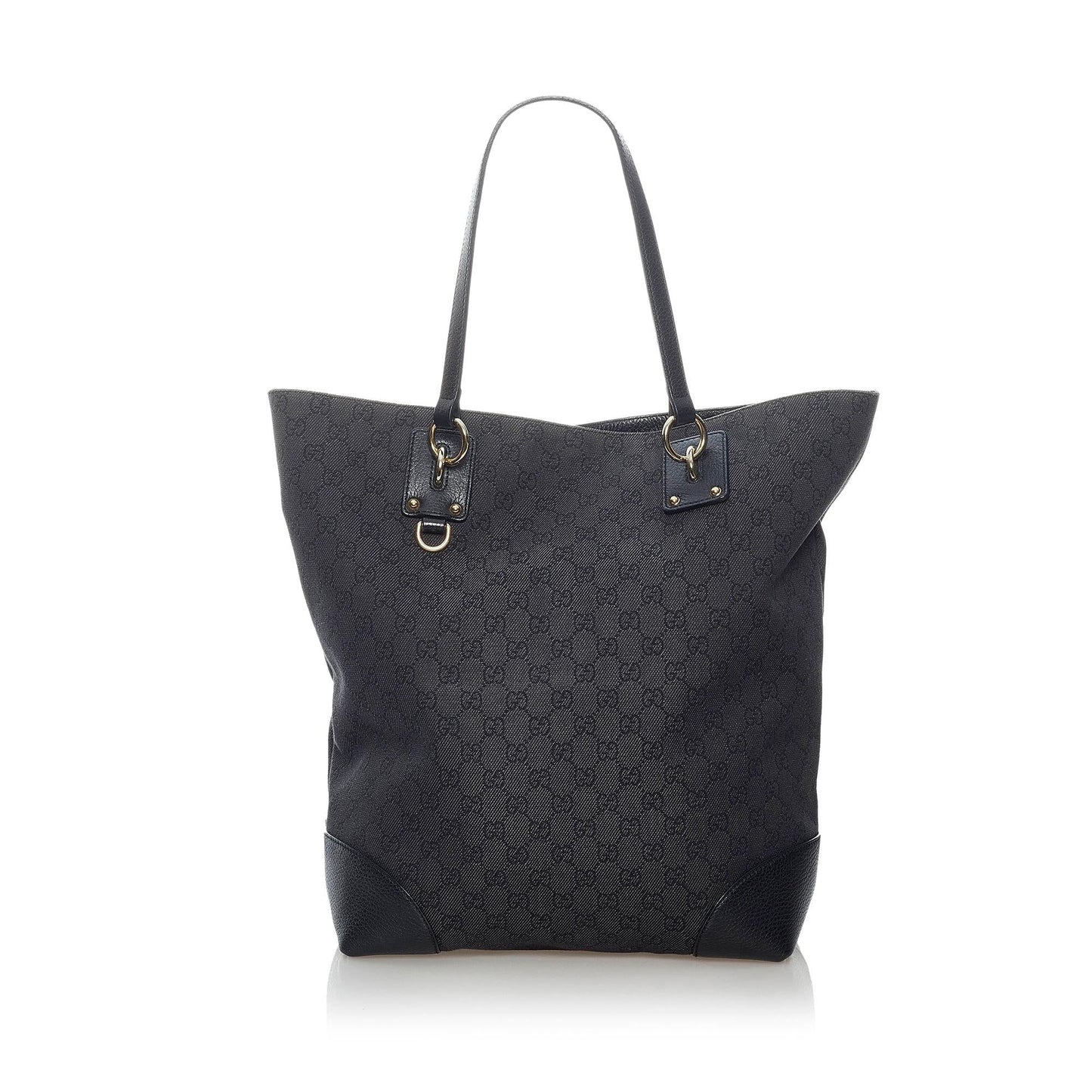 Gucci GG Charm SHG Canvas Black Tote Bag