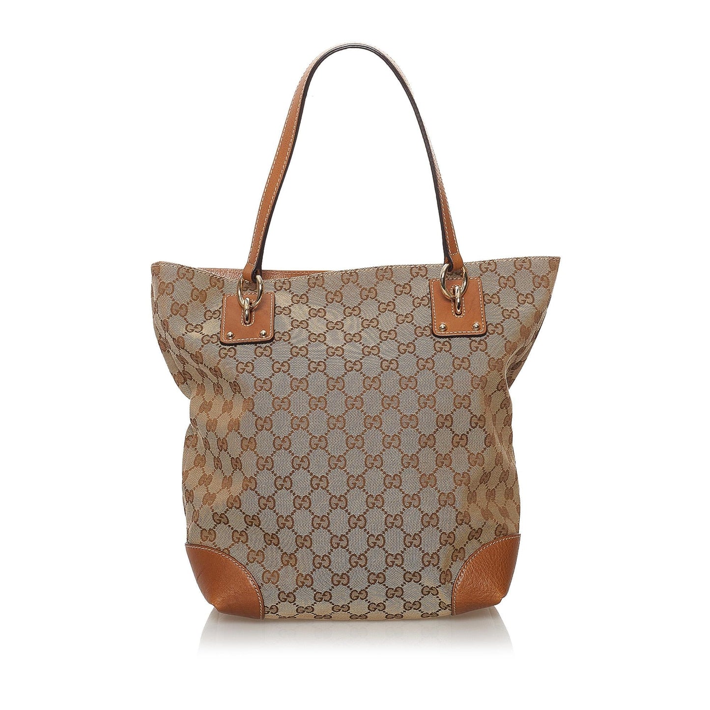 Gucci GG Charm SHG Canvas Brown Tote Bag