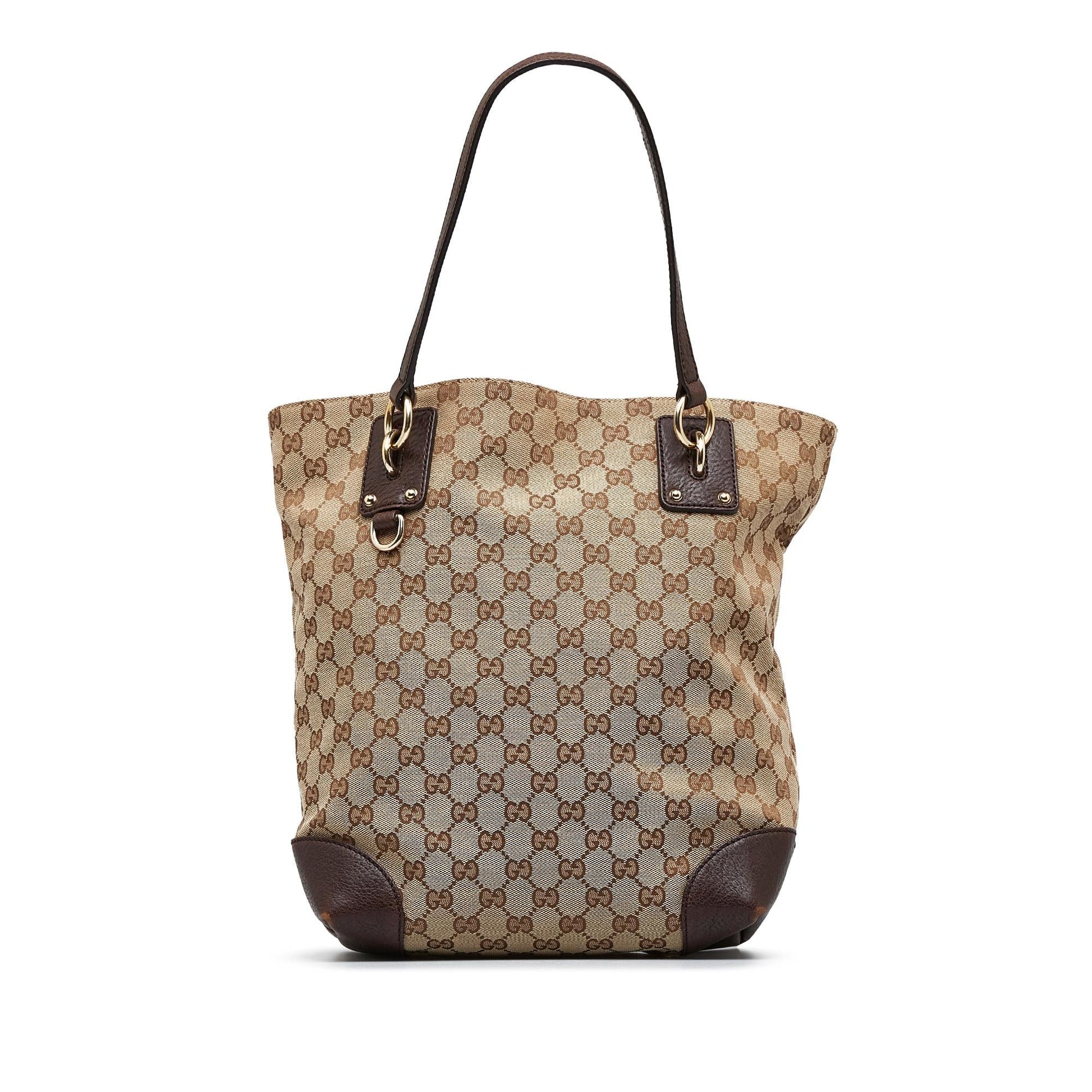 Gucci GG Charm SHG-zYRkEO Canvas Brown Tote Bag
