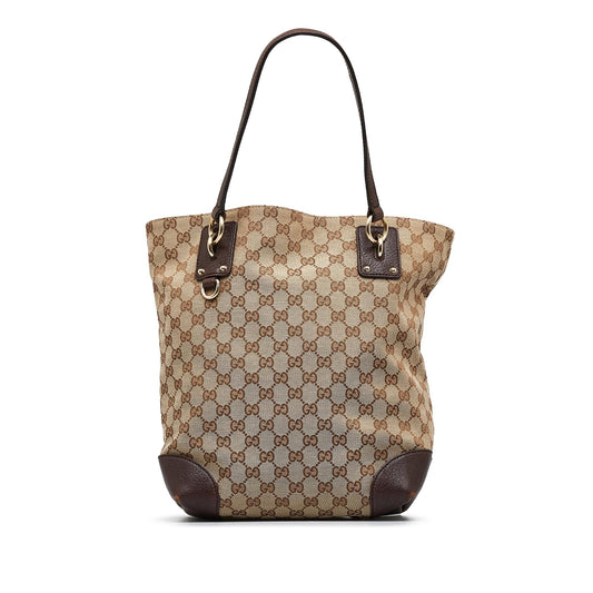 Gucci GG Charm SHG-zYRkEO Canvas Brown Tote Bag