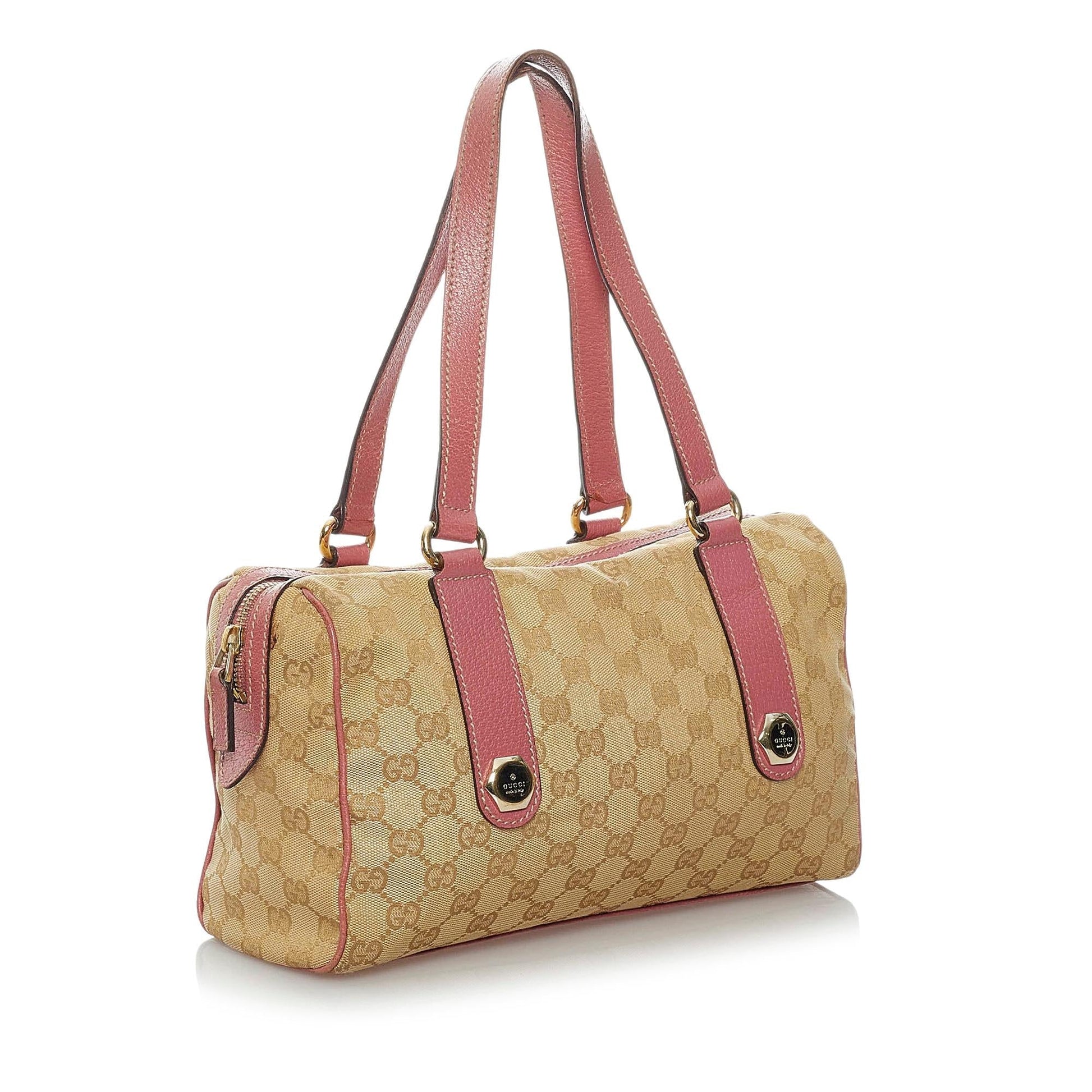 Gucci GG Charmy SHG Canvas Brown Pink Shoulder Bag 3