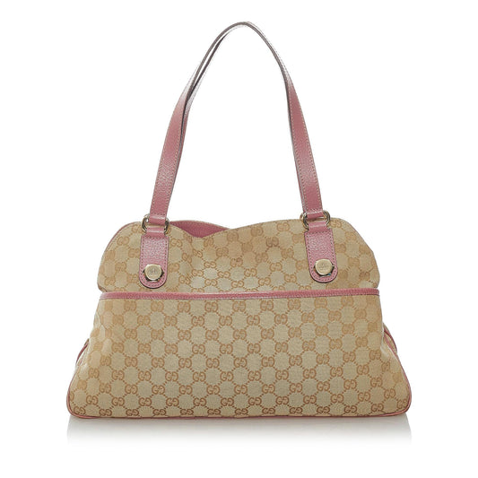 Gucci GG Charmy SHG Canvas Brown Pink Shoulder Bag 4