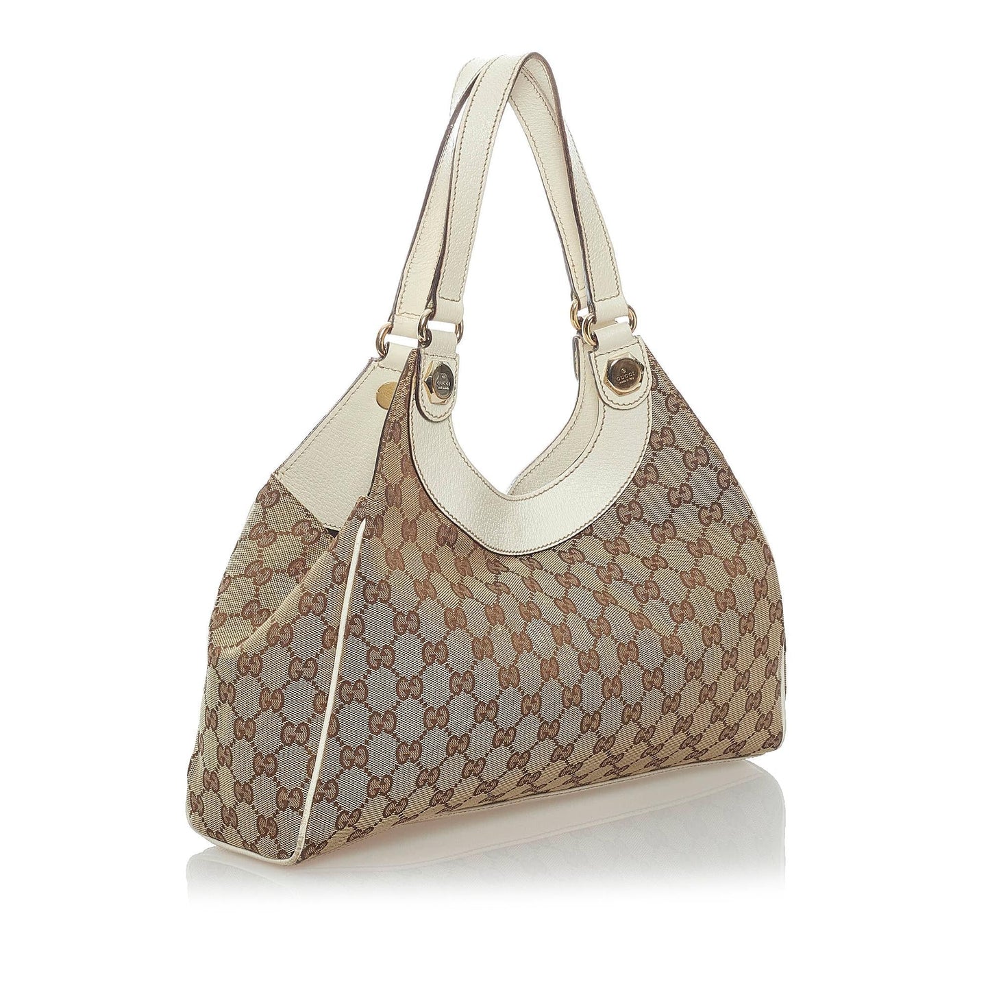 Gucci GG Charmy SHG Canvas White Brown Shoulder Bag 4