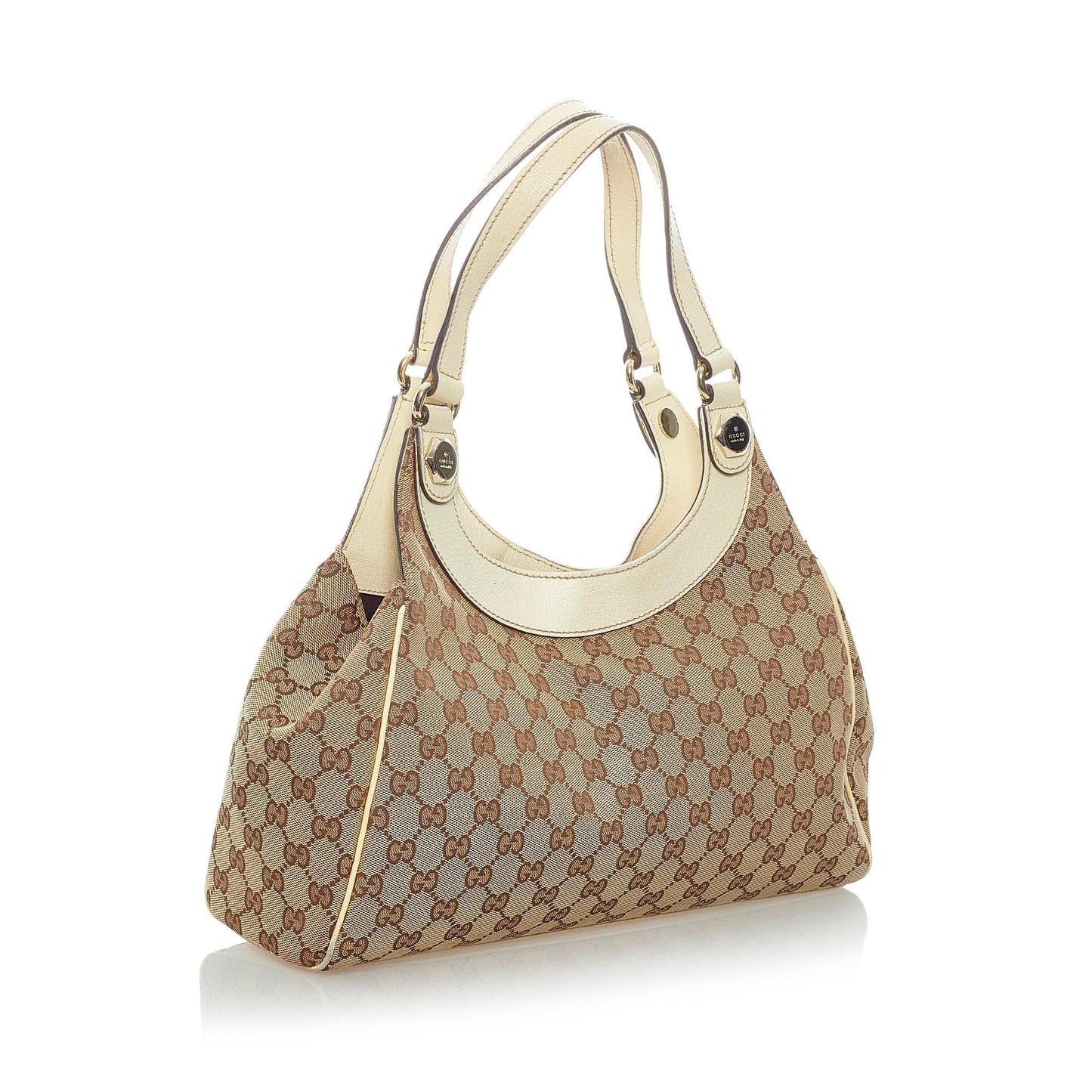Gucci GG Charmy SHG Canvas White Brown Shoulder Bag 5
