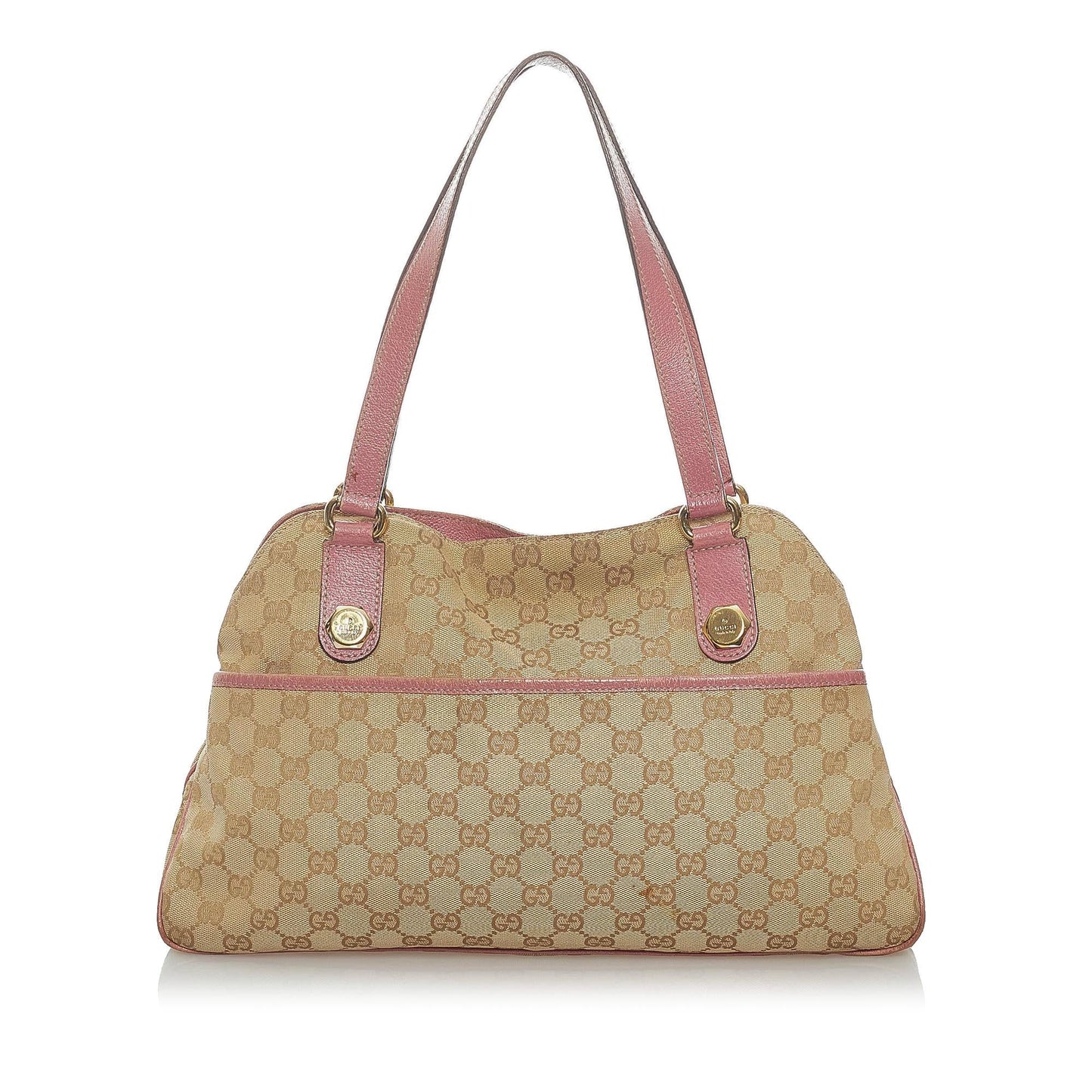 Gucci GG Charmy SHG Canvas Brown Pink Shoulder Bag