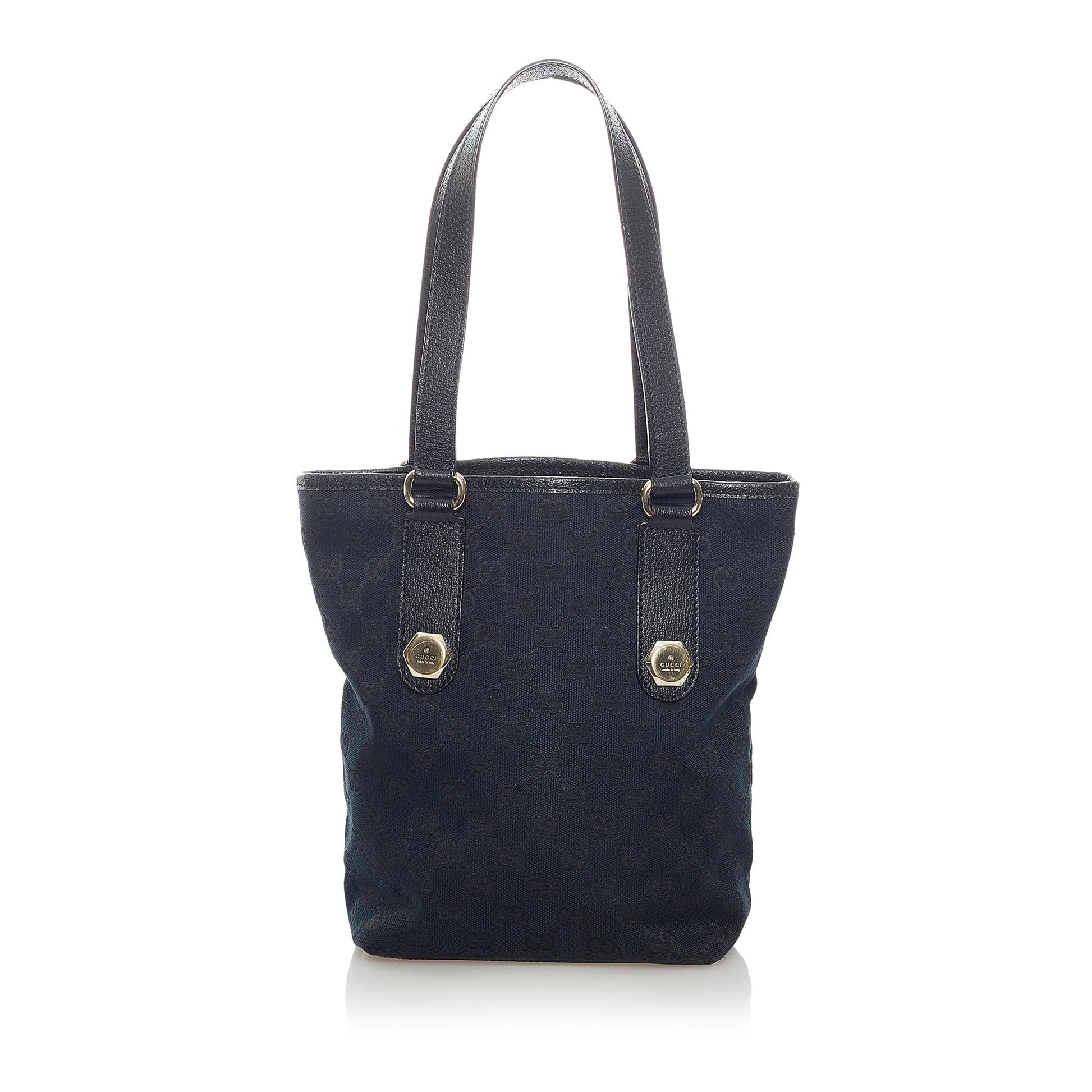 Gucci GG Charmy SHG Canvas Calf Blue Shoulder Bag