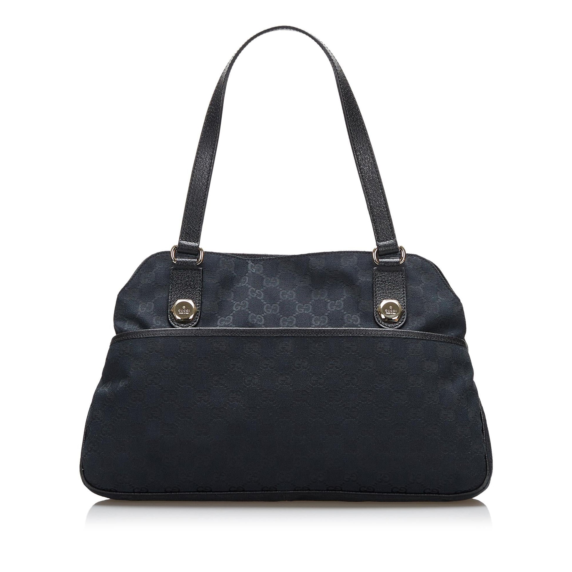 Gucci GG Charmy SHG-XMFLg9 Canvas Black Shoulder Bag