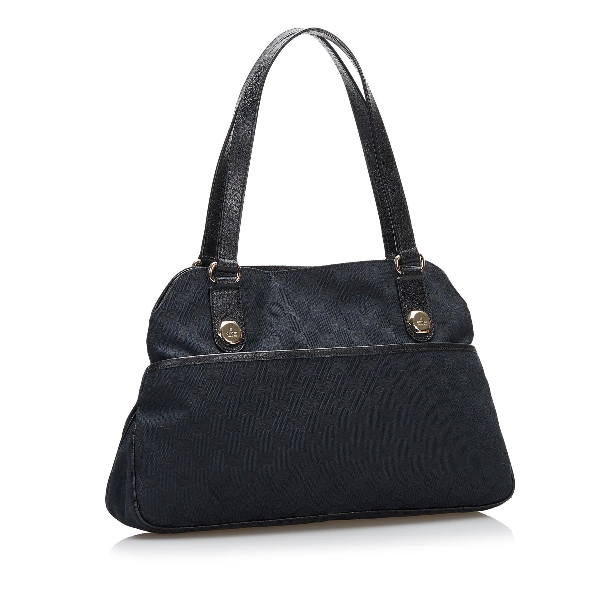 Gucci GG Charmy SHG-XMFLg9 Canvas Black Shoulder Bag