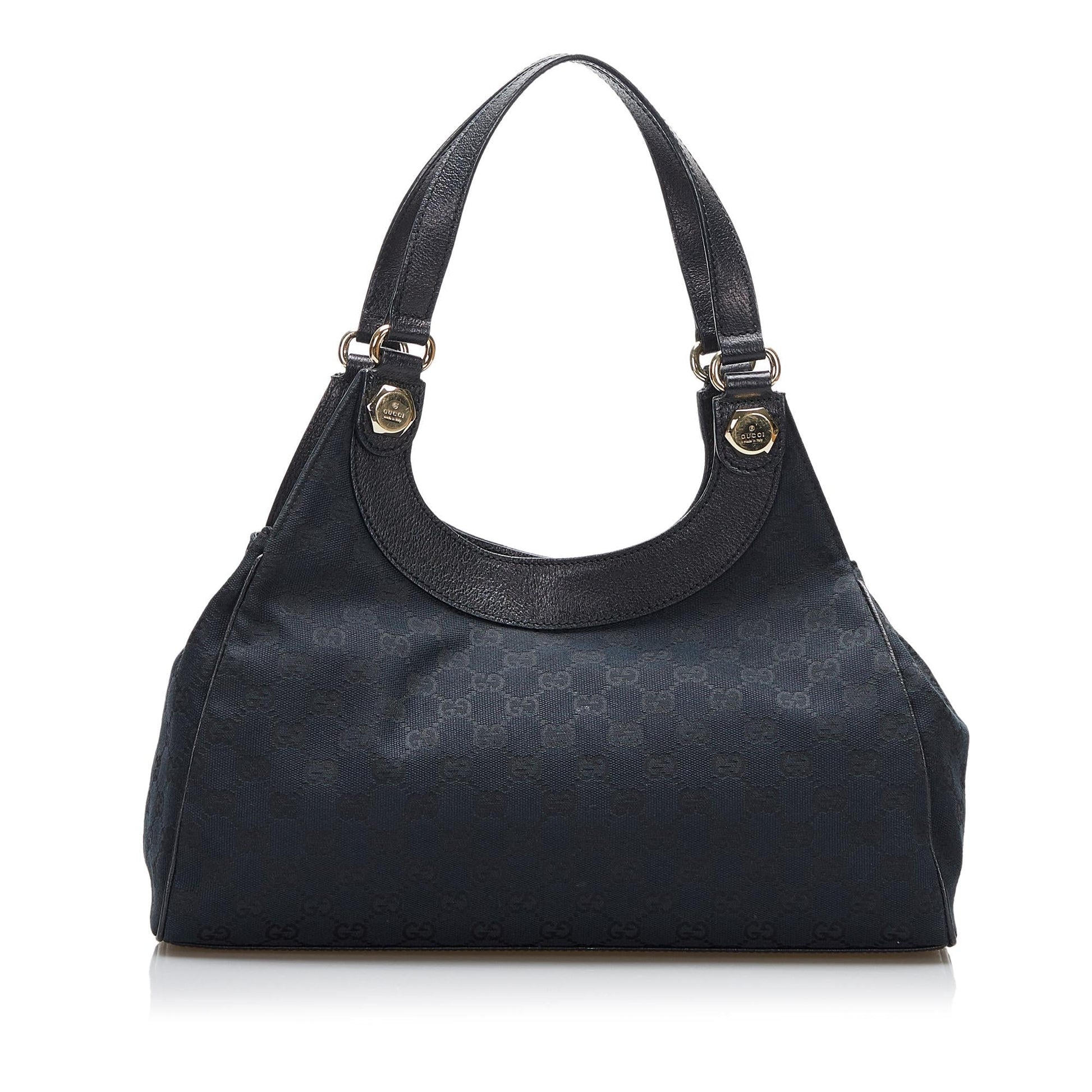 Gucci GG Charmy SHG-cd7kgE Canvas Calf Black Shoulder Bag