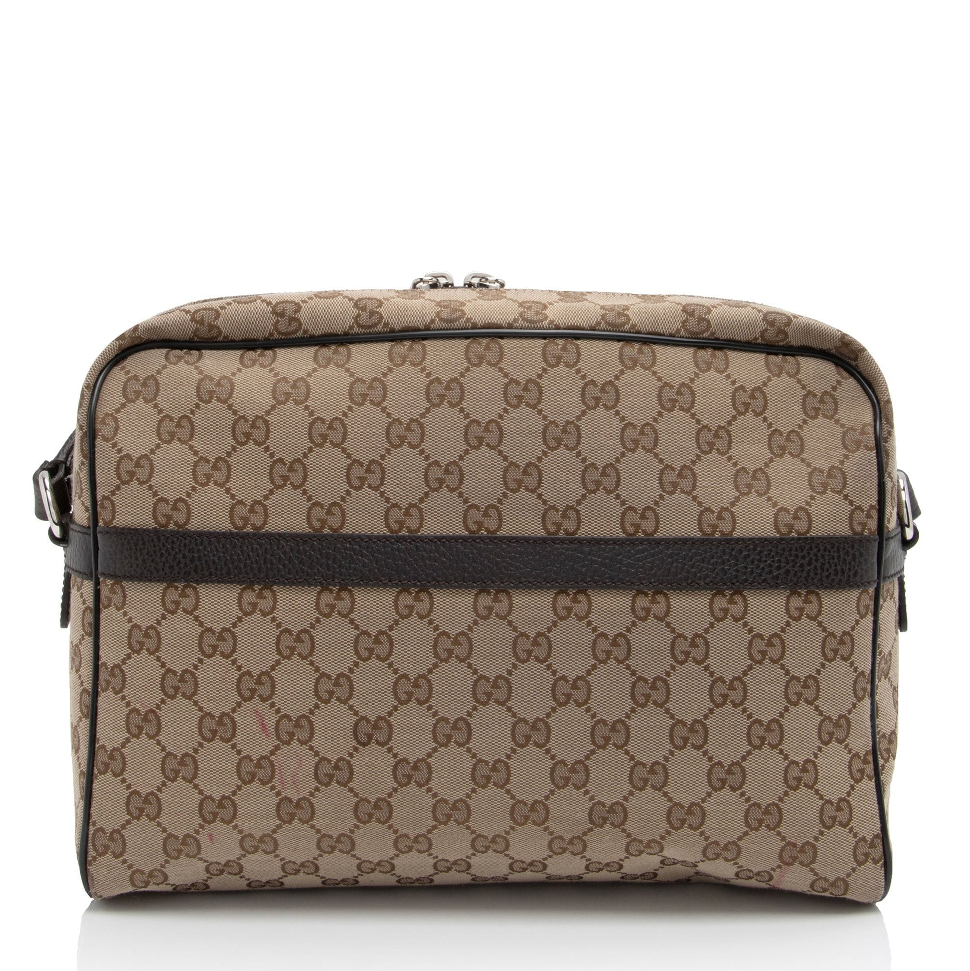 Gucci GG Classic Camera Messenger SHF-ygNR94 Leather Canvas Brown Beige Shoulder Bag