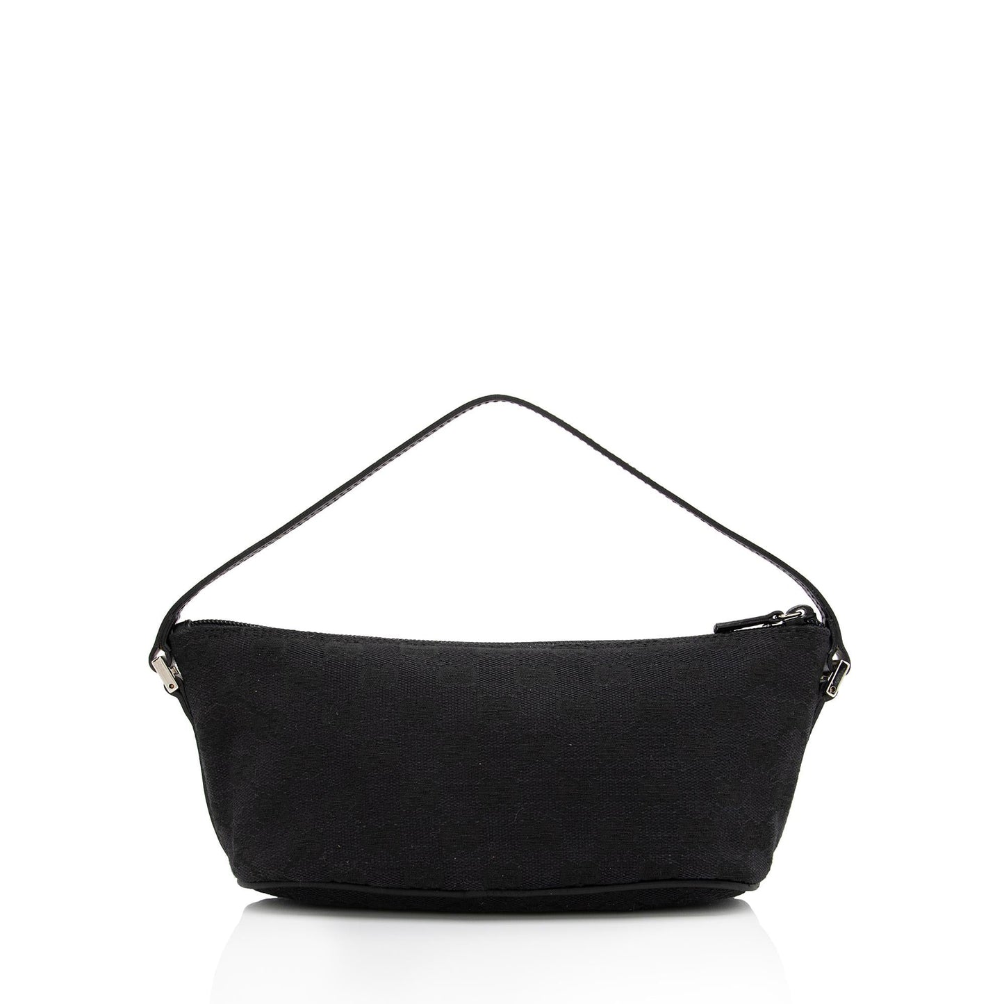 Gucci GG Classic Pochette SHF-cCuOk2 Leather Canvas Black Clutch Bag