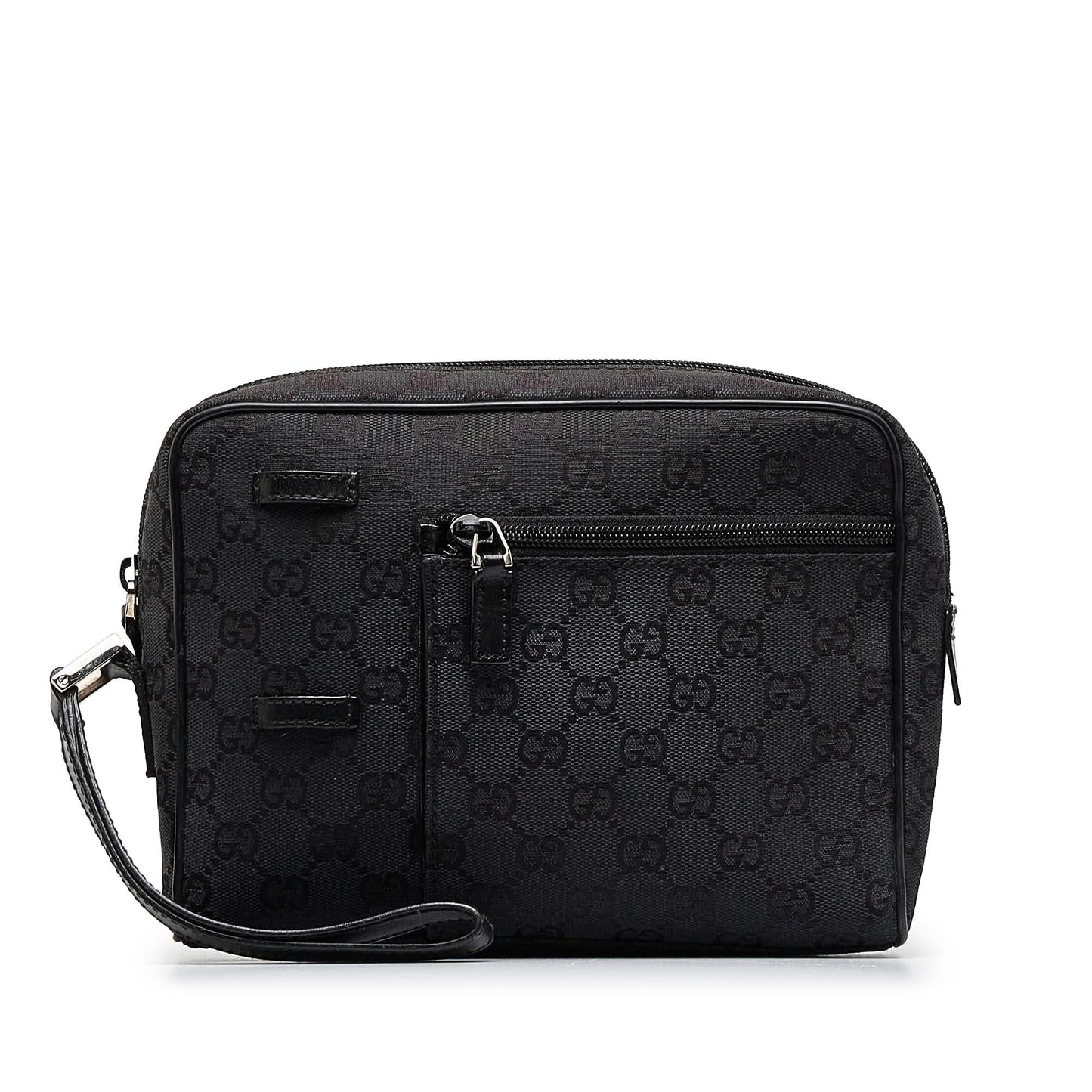 Gucci GG SHG-ygB3Ks Canvas Calf Black Clutch Bag