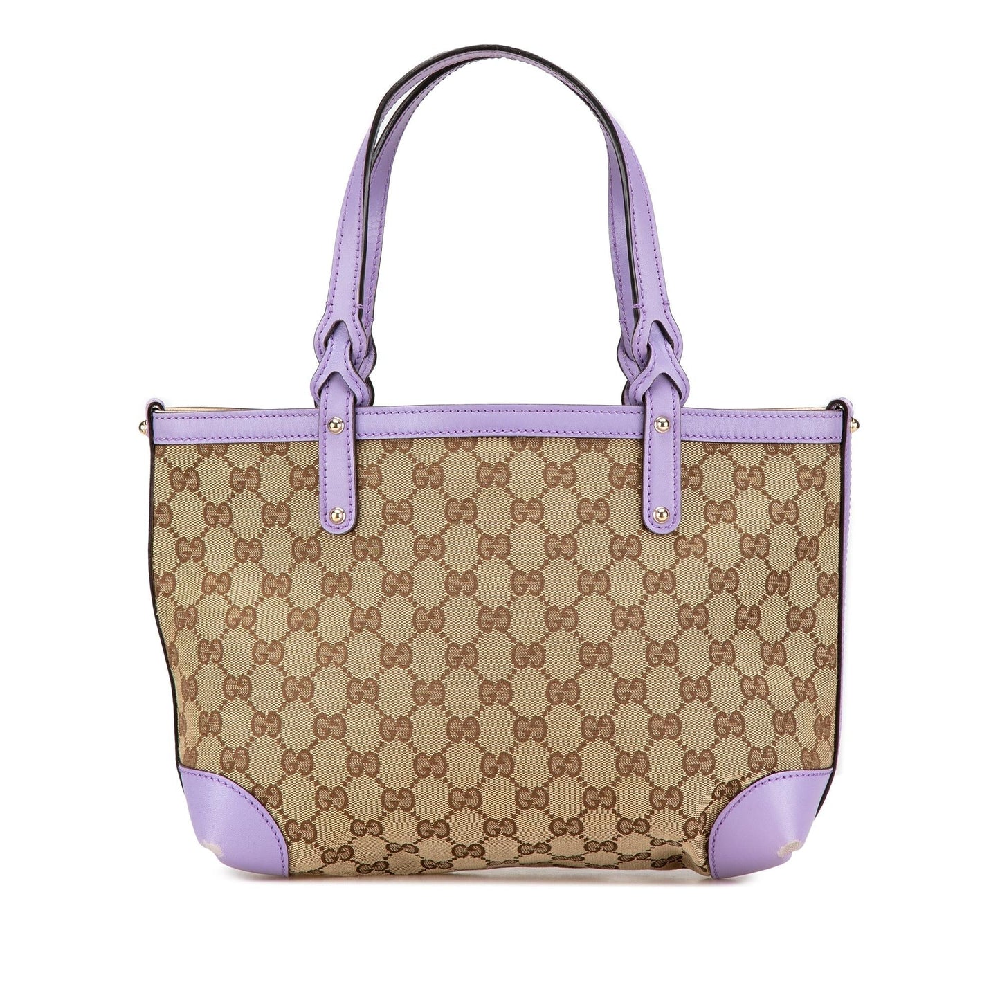 Gucci GG Craft Canvas Calf Brown Tote Bag Craft Tote