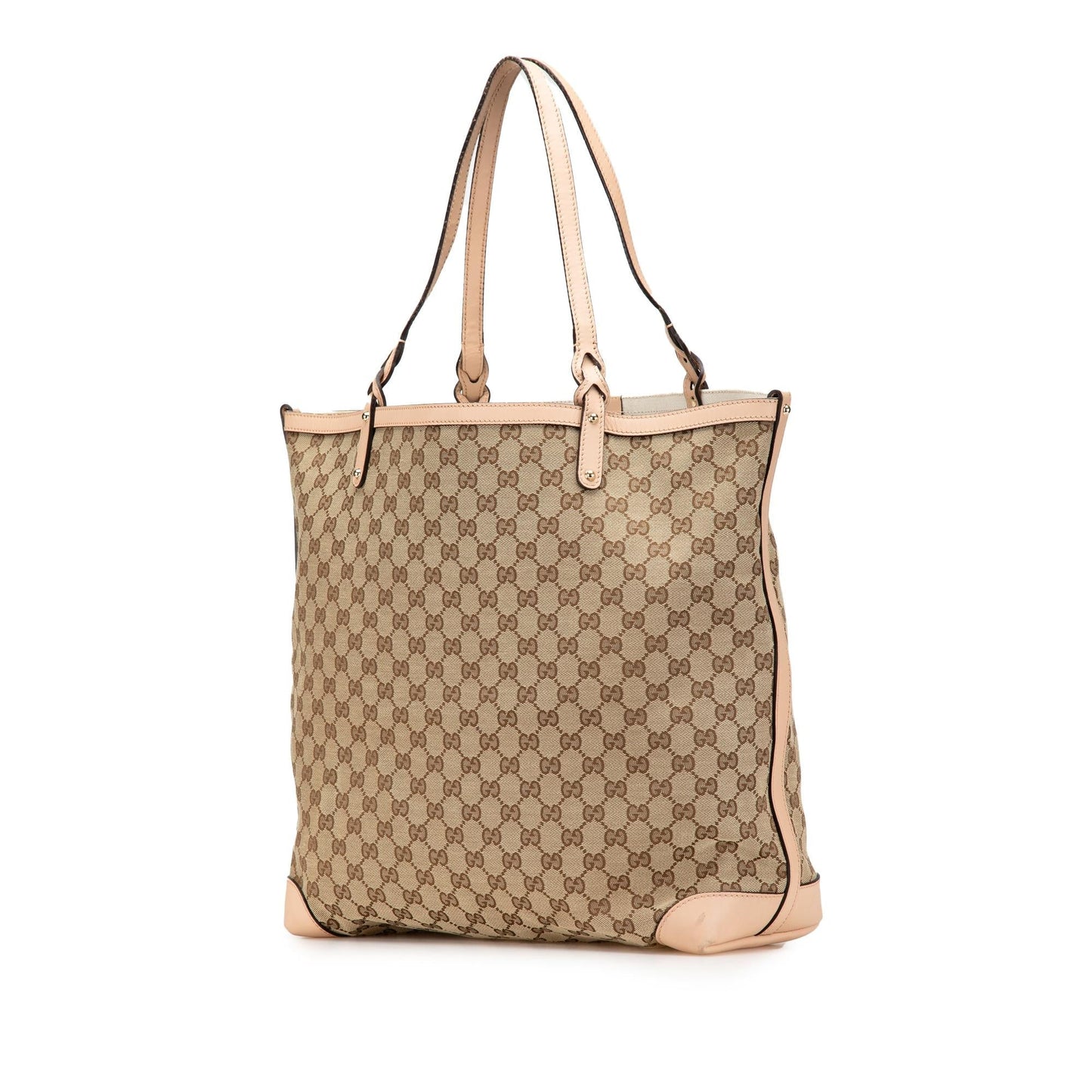 Gucci GG Craft Canvas Calf Brown Tote Bag Tote 1