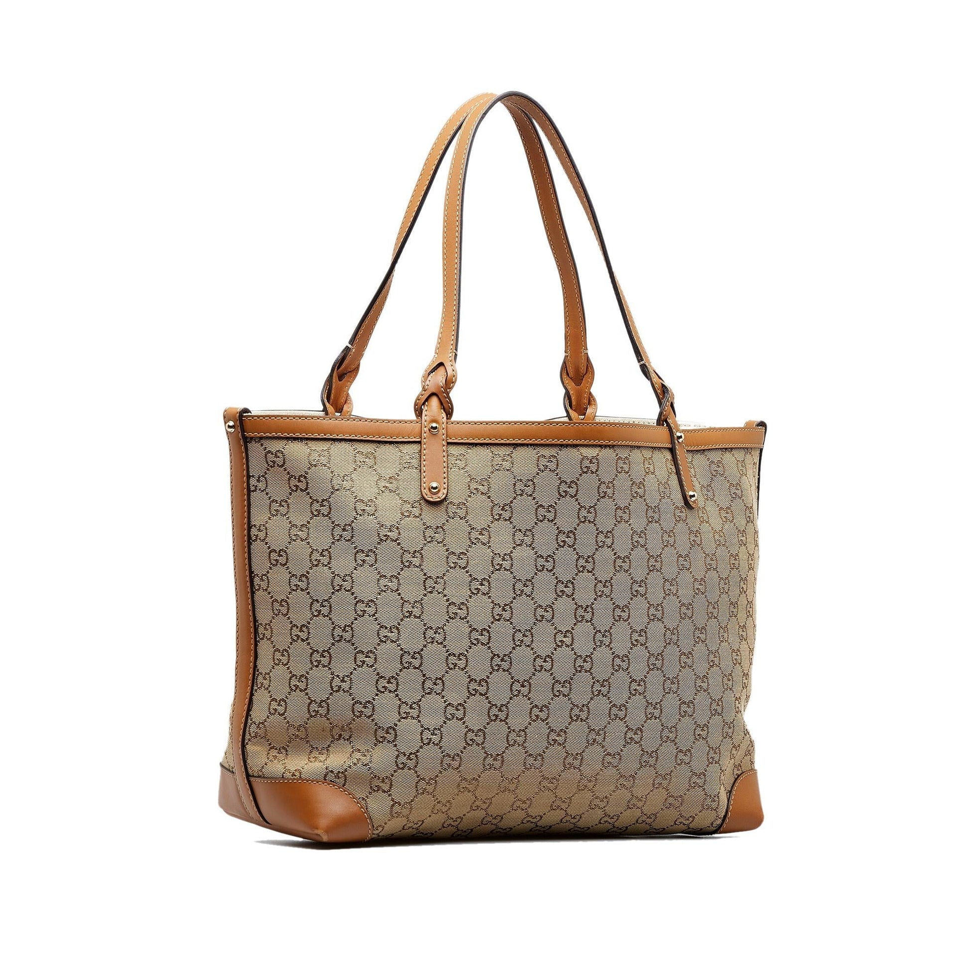 Gucci GG Craft SHG-ugzZ9u Canvas Brown Tote Bag