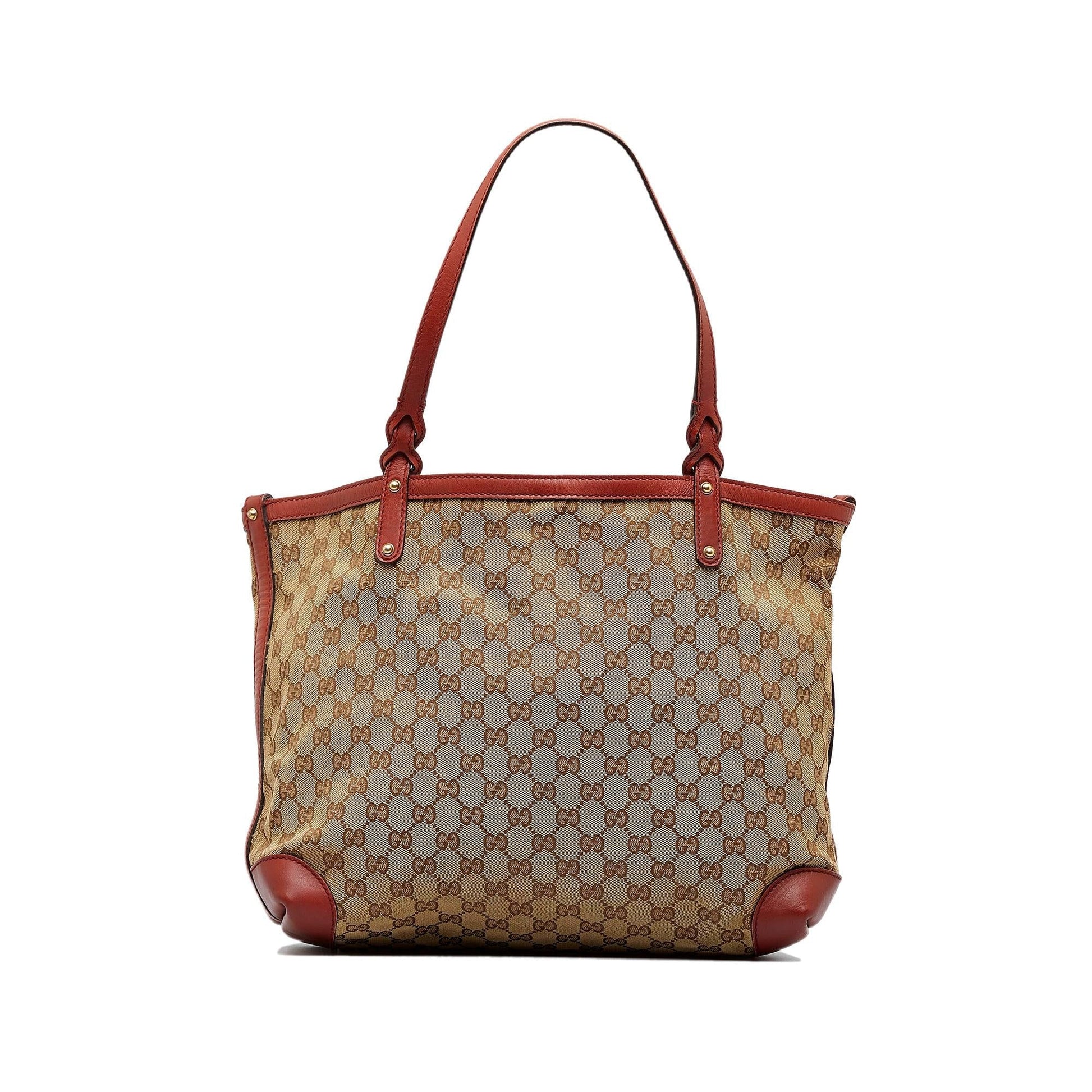 Gucci GG Craft SHG-xuiD6I Canvas Brown Tote Bag