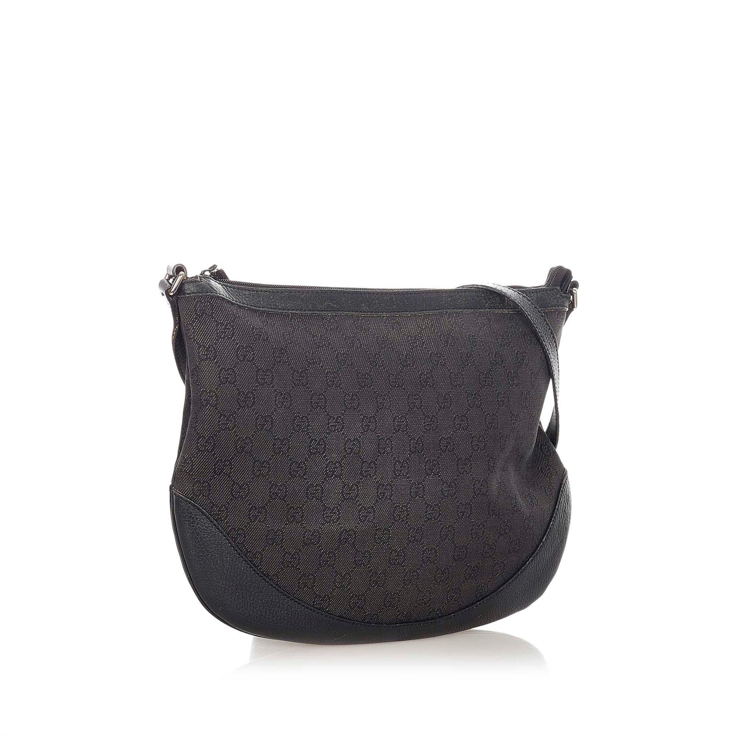 Gucci GG SHG Canvas Black Brown Crossbody Bag Bag Shg