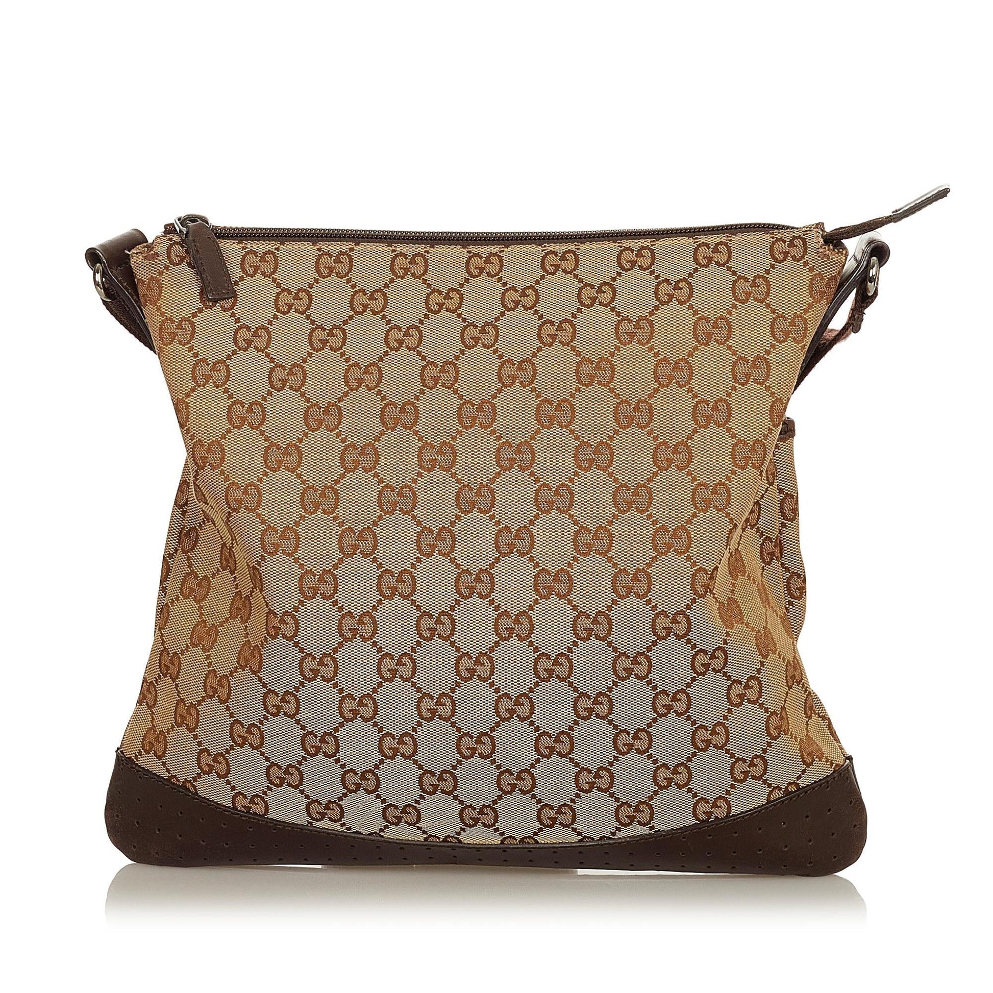 Gucci GG SHG Canvas Brown Crossbody Bag 18