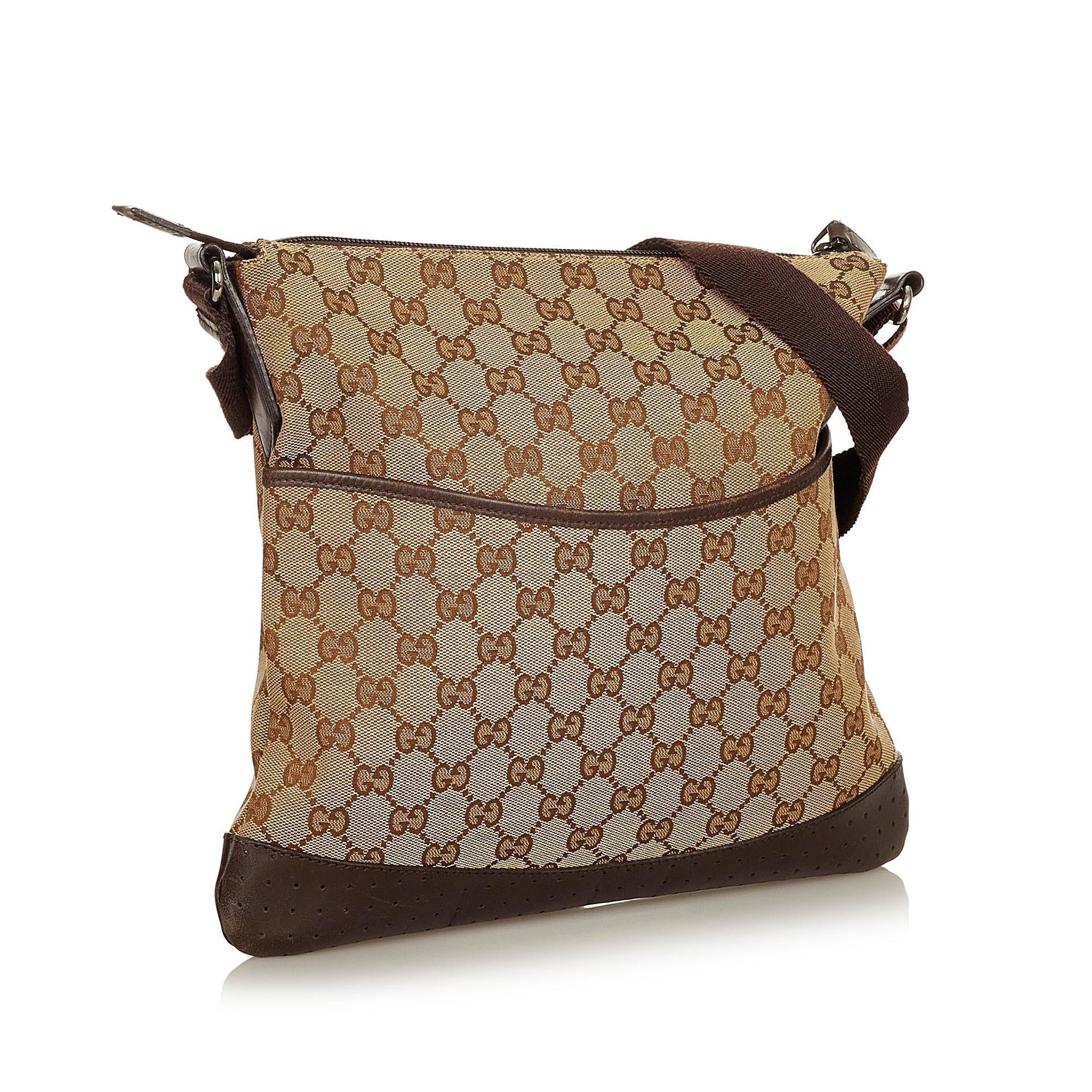Gucci GG SHG Canvas Brown Crossbody Bag 18