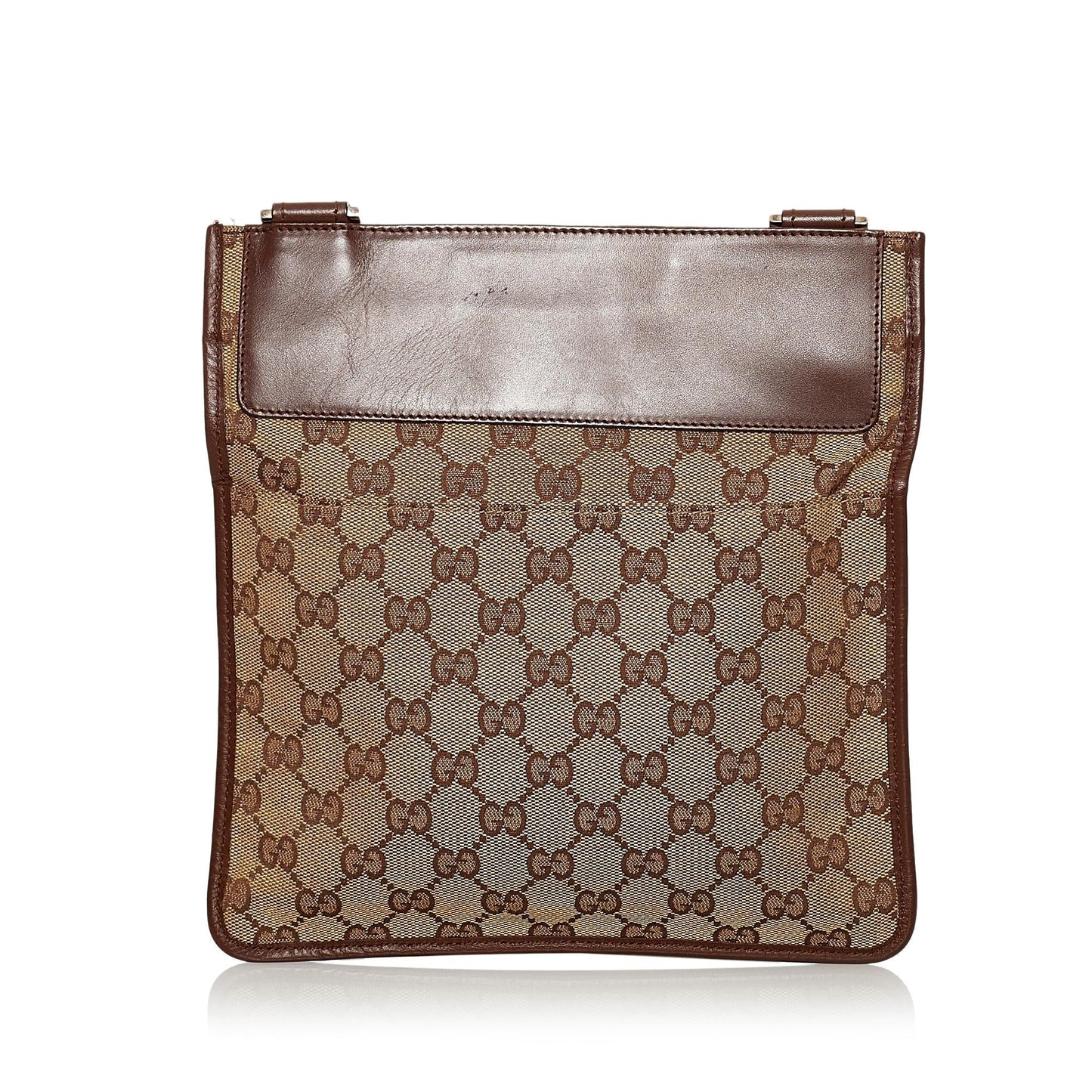 Gucci GG SHG Canvas Calf Brown Crossbody Bag 10