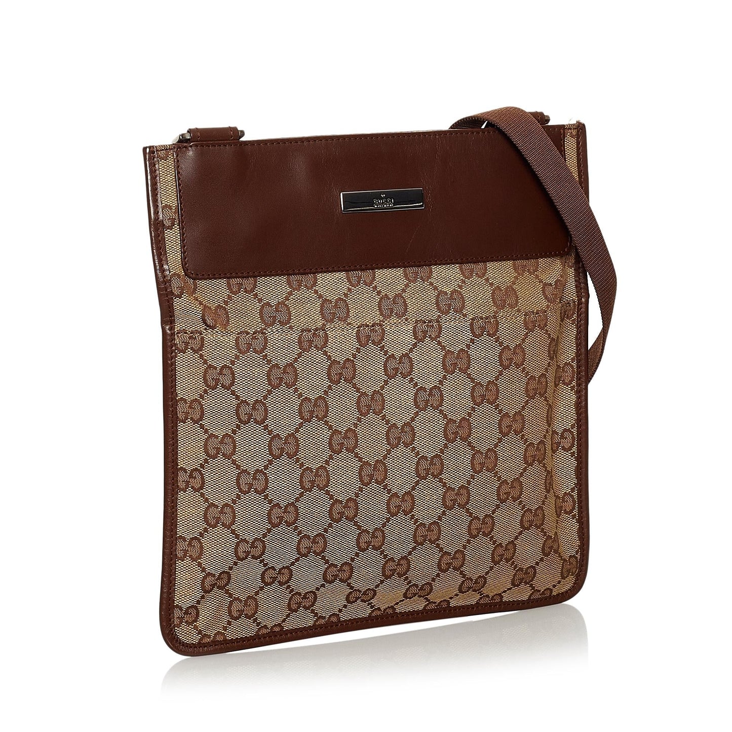 Gucci GG SHG Canvas Calf Brown Crossbody Bag 10