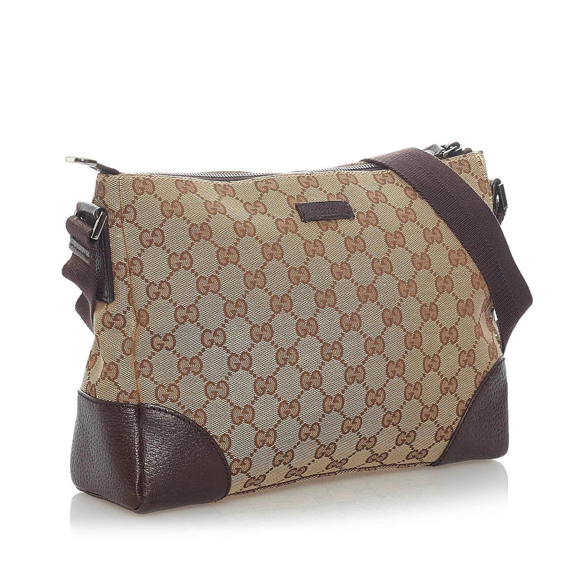 Gucci GG SHG Canvas Brown Crossbody Bag 19