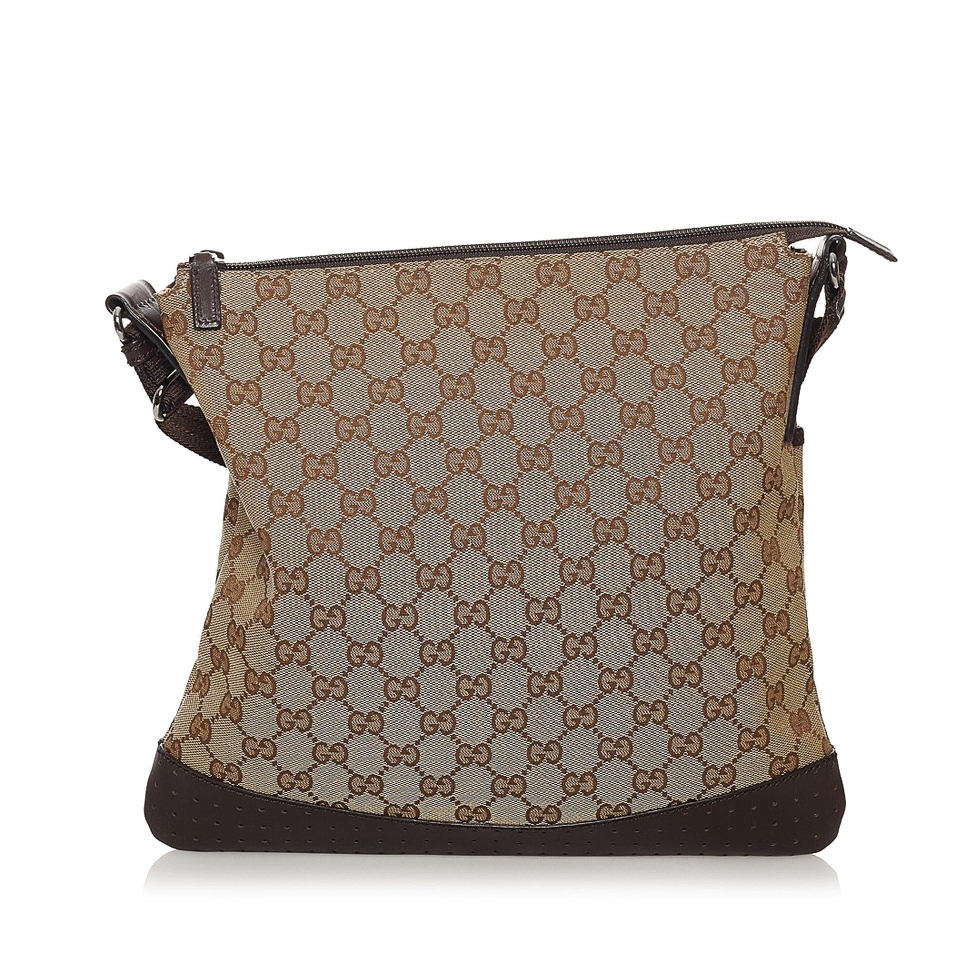Gucci GG SHG Canvas Brown Crossbody Bag 24
