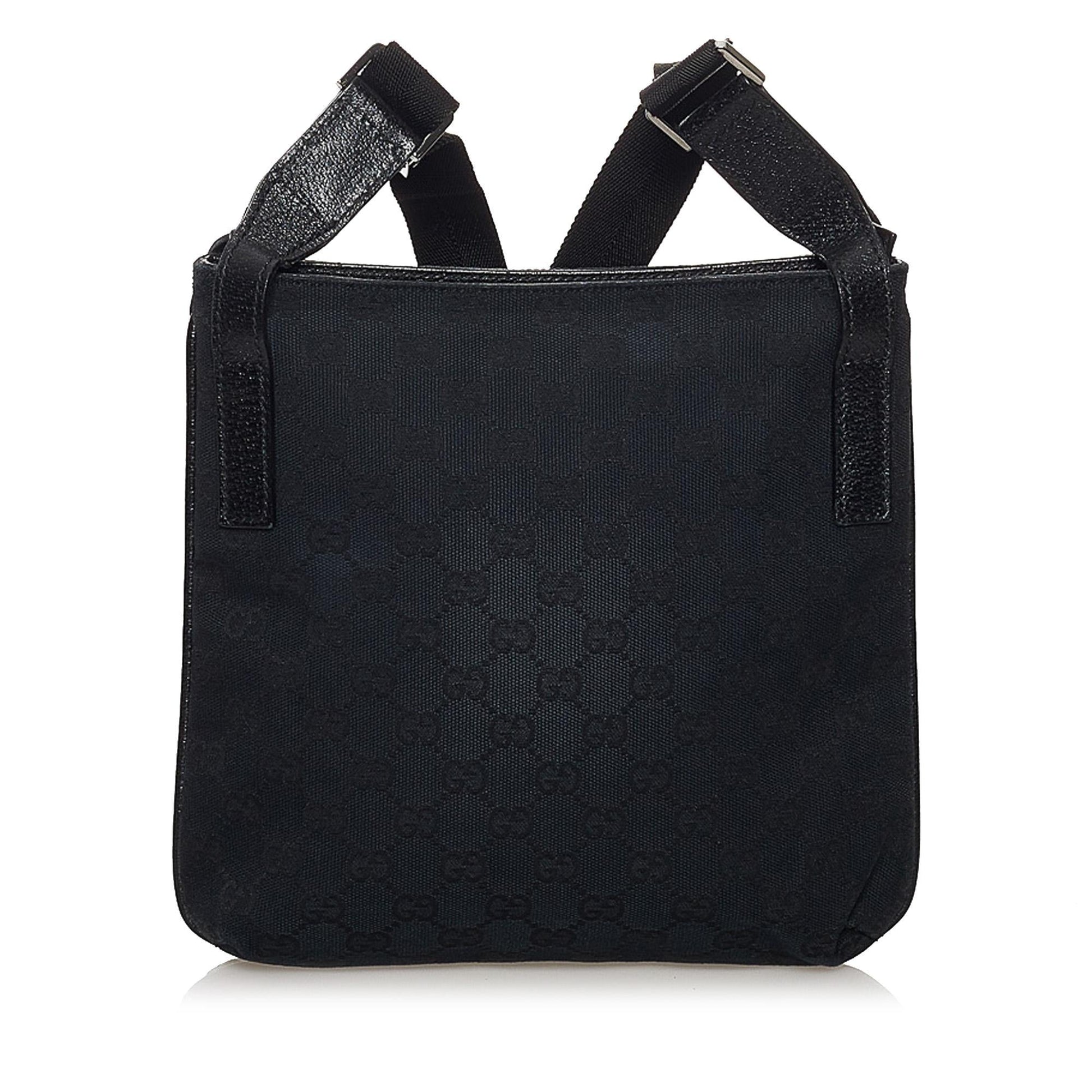 Gucci GG SHG Canvas Black Crossbody Bag 20