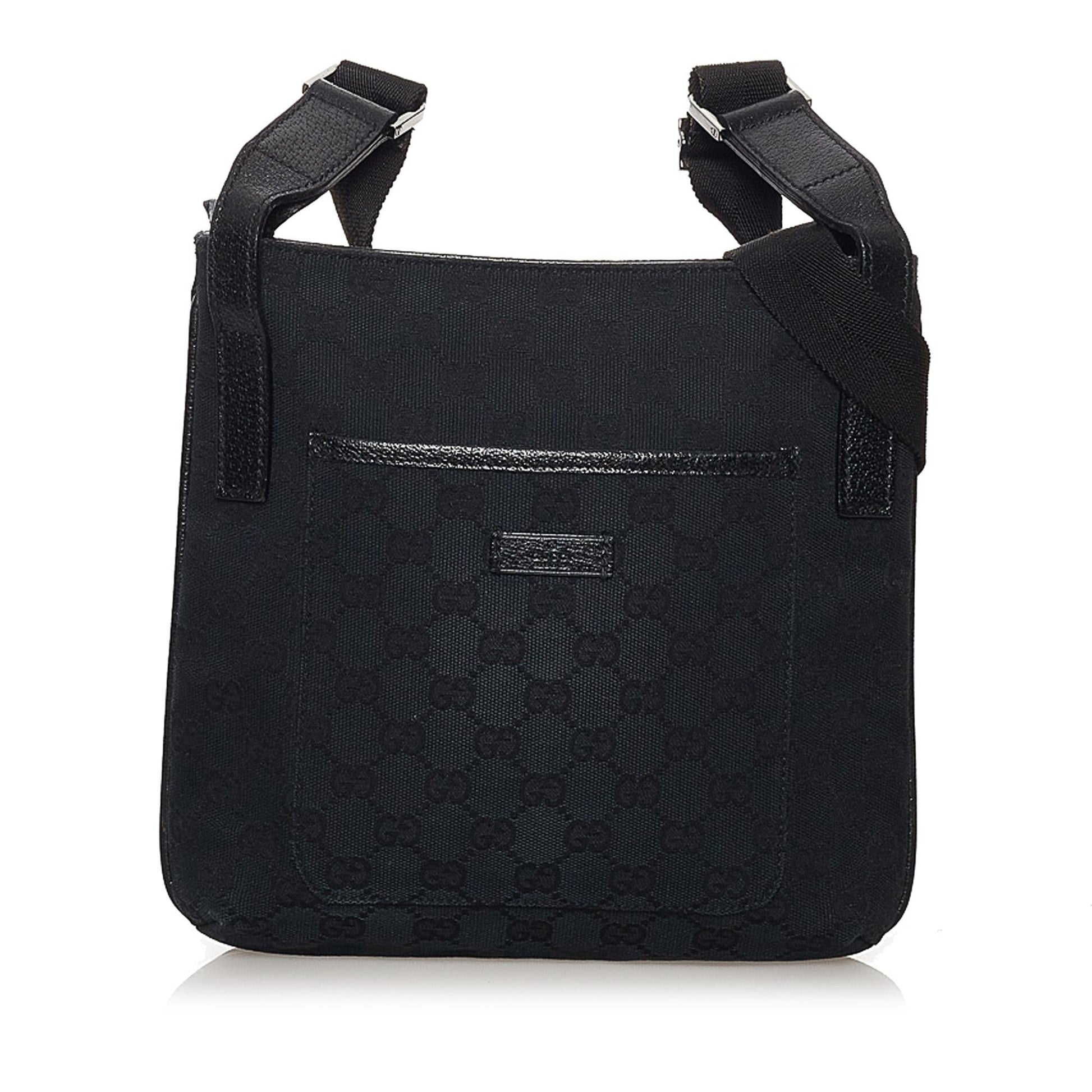 Gucci GG SHG Canvas Black Crossbody Bag 20