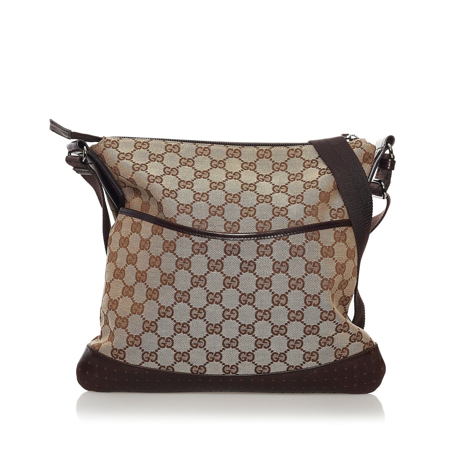 Gucci GG SHG Canvas Brown Crossbody Bag 26