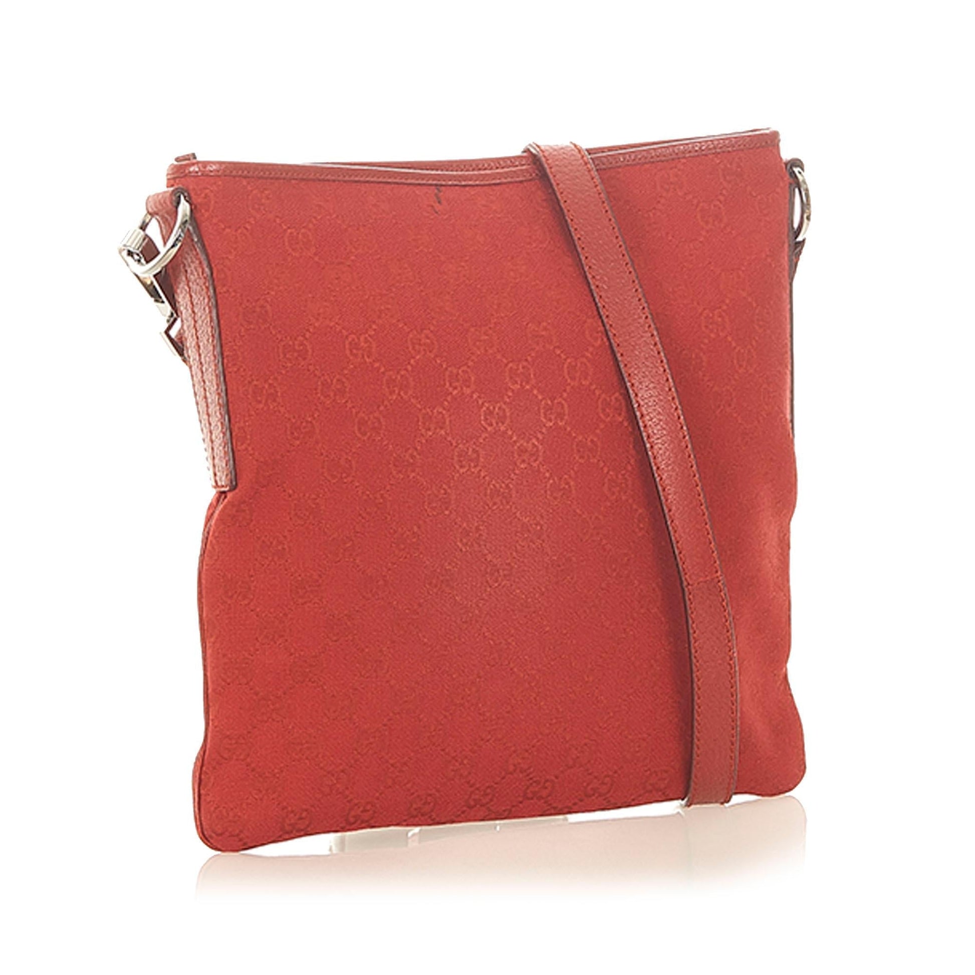 Gucci GG SHG Canvas Red Crossbody Bag Bag Shg