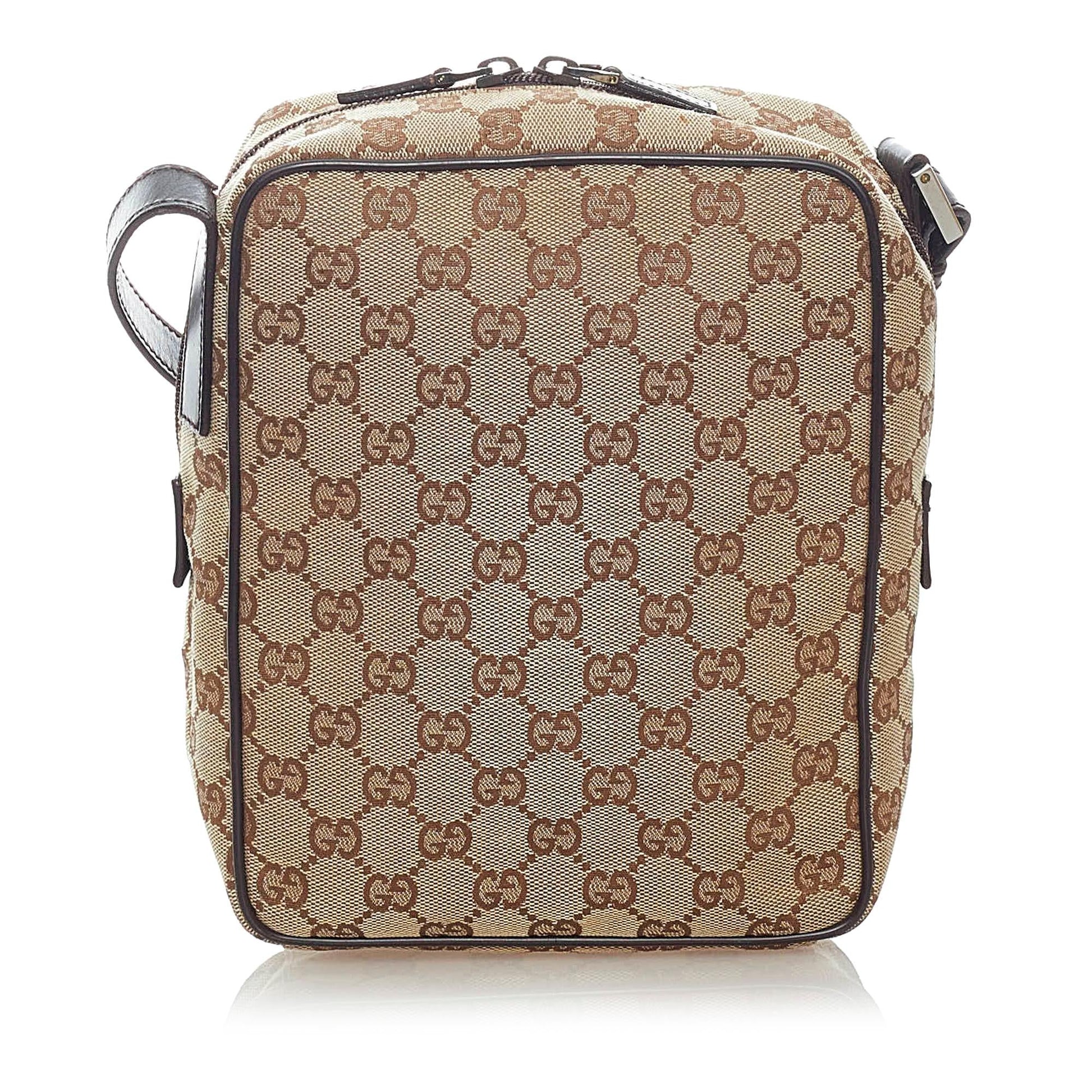 Gucci GG SHG Canvas Brown Crossbody Bag