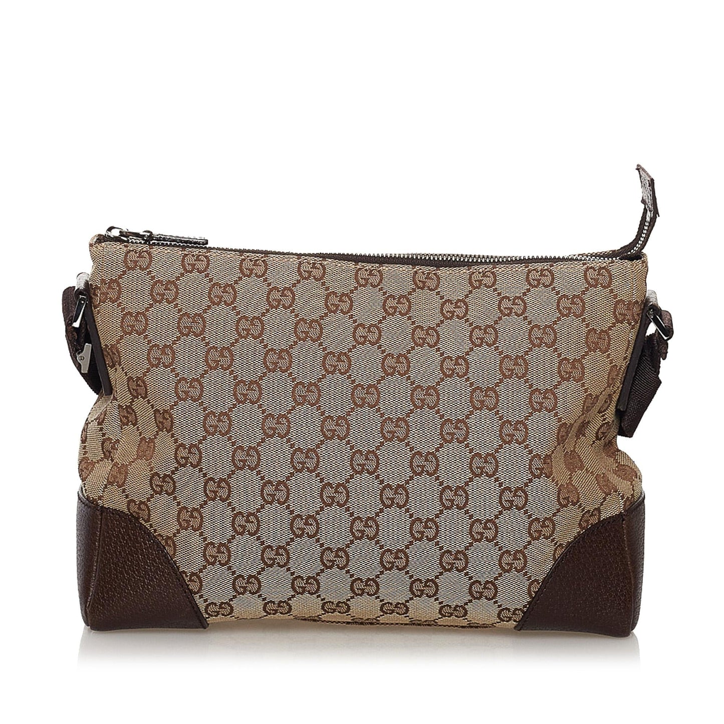 Gucci GG SHG Canvas Brown Crossbody Bag Bag Shg
