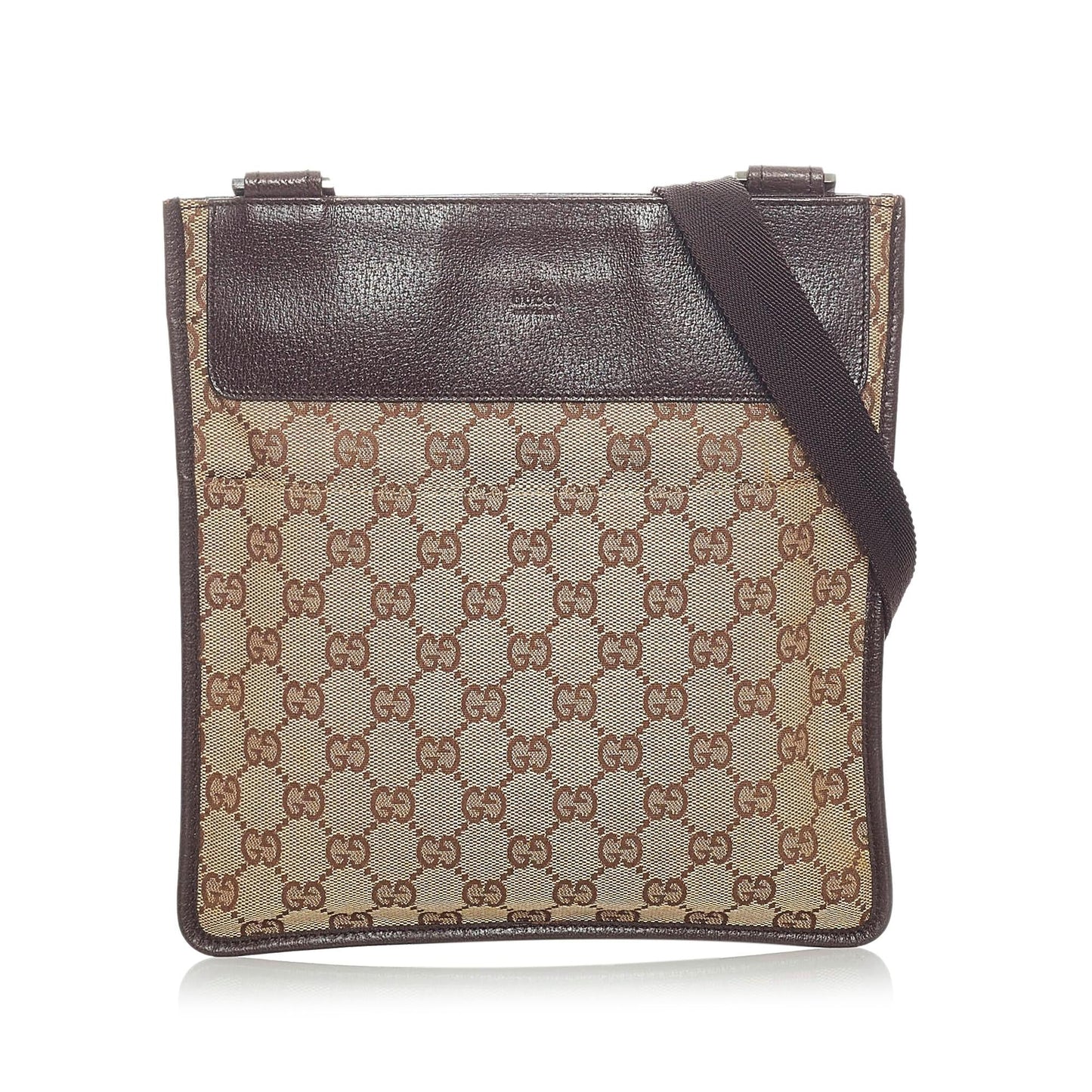 Gucci GG SHG Canvas Calf Brown Crossbody Bag 3