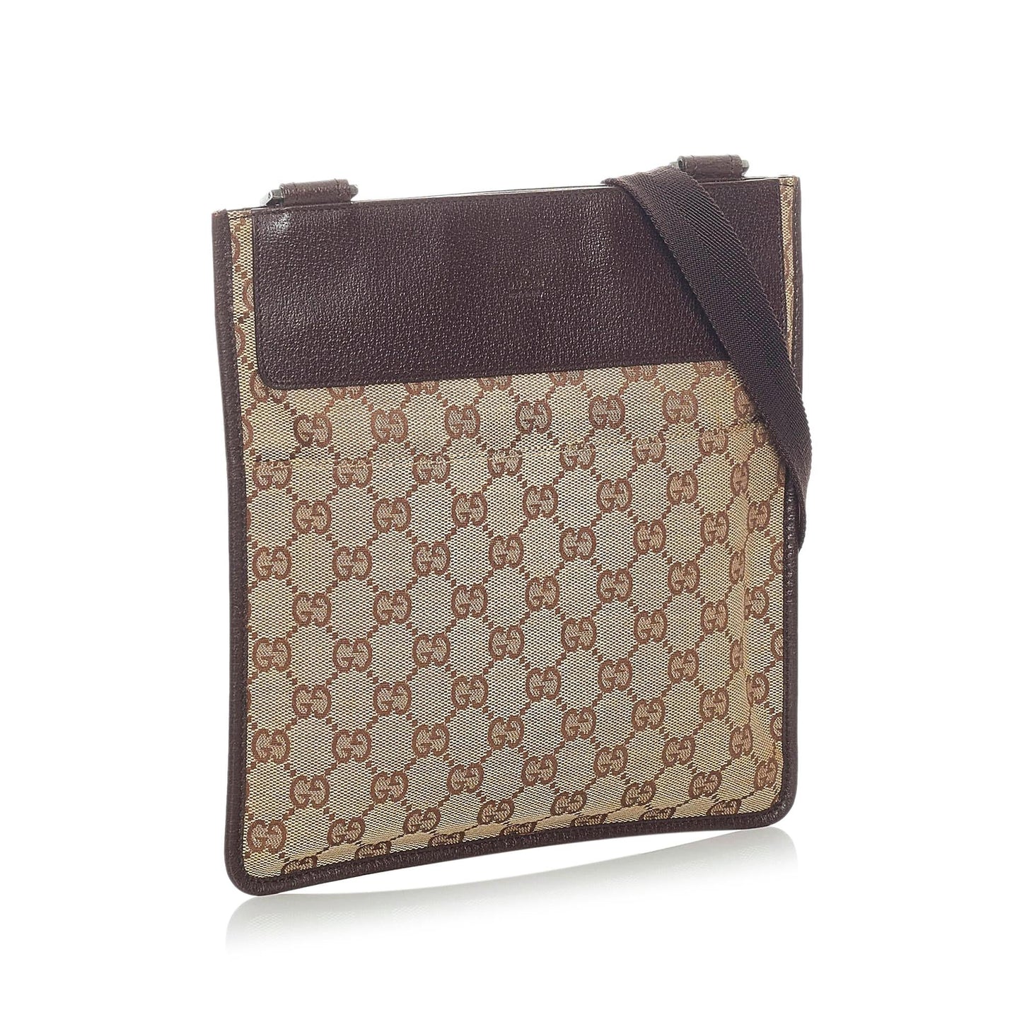 Gucci GG SHG Canvas Calf Brown Crossbody Bag 3