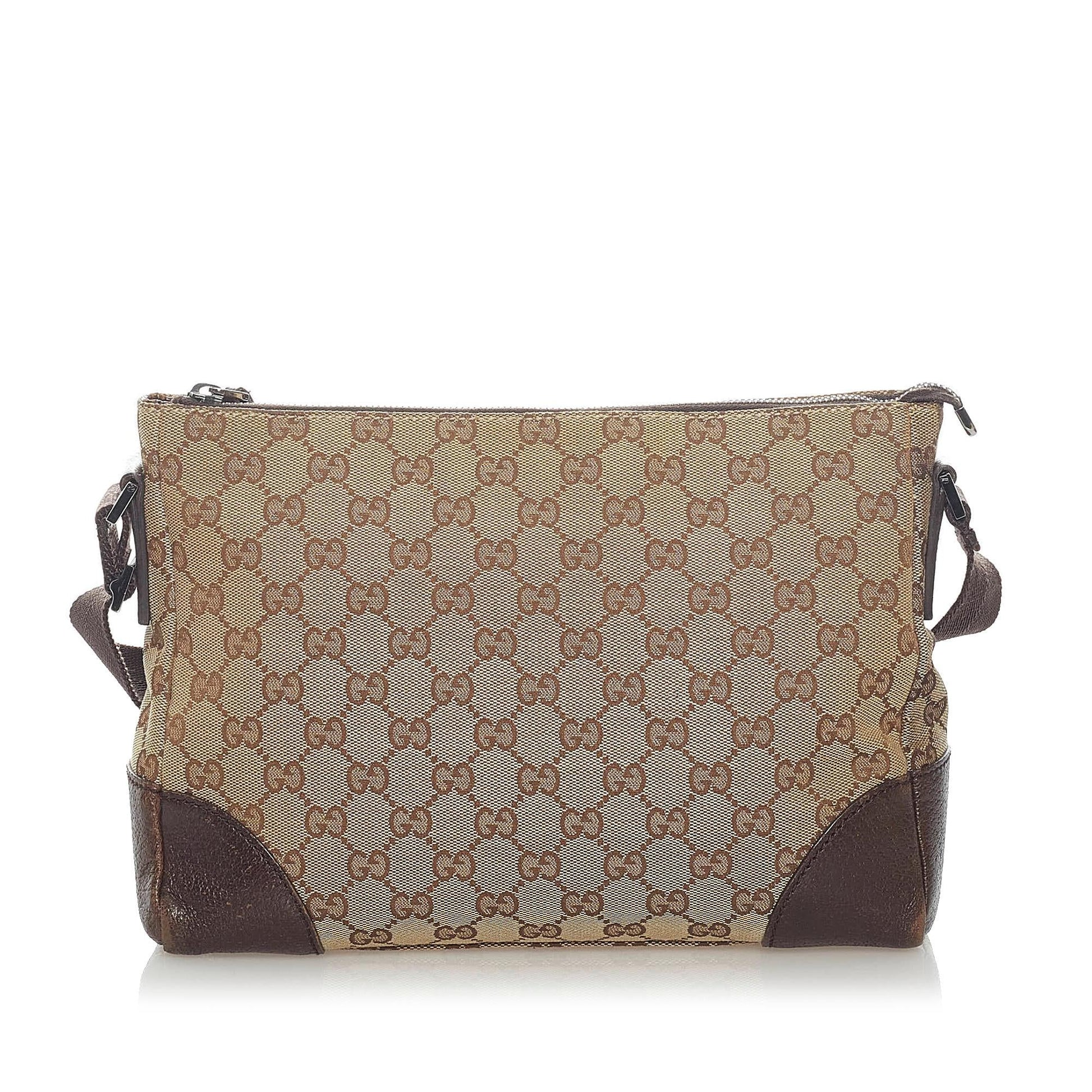 Gucci GG SHG Canvas Brown Crossbody Bag 5