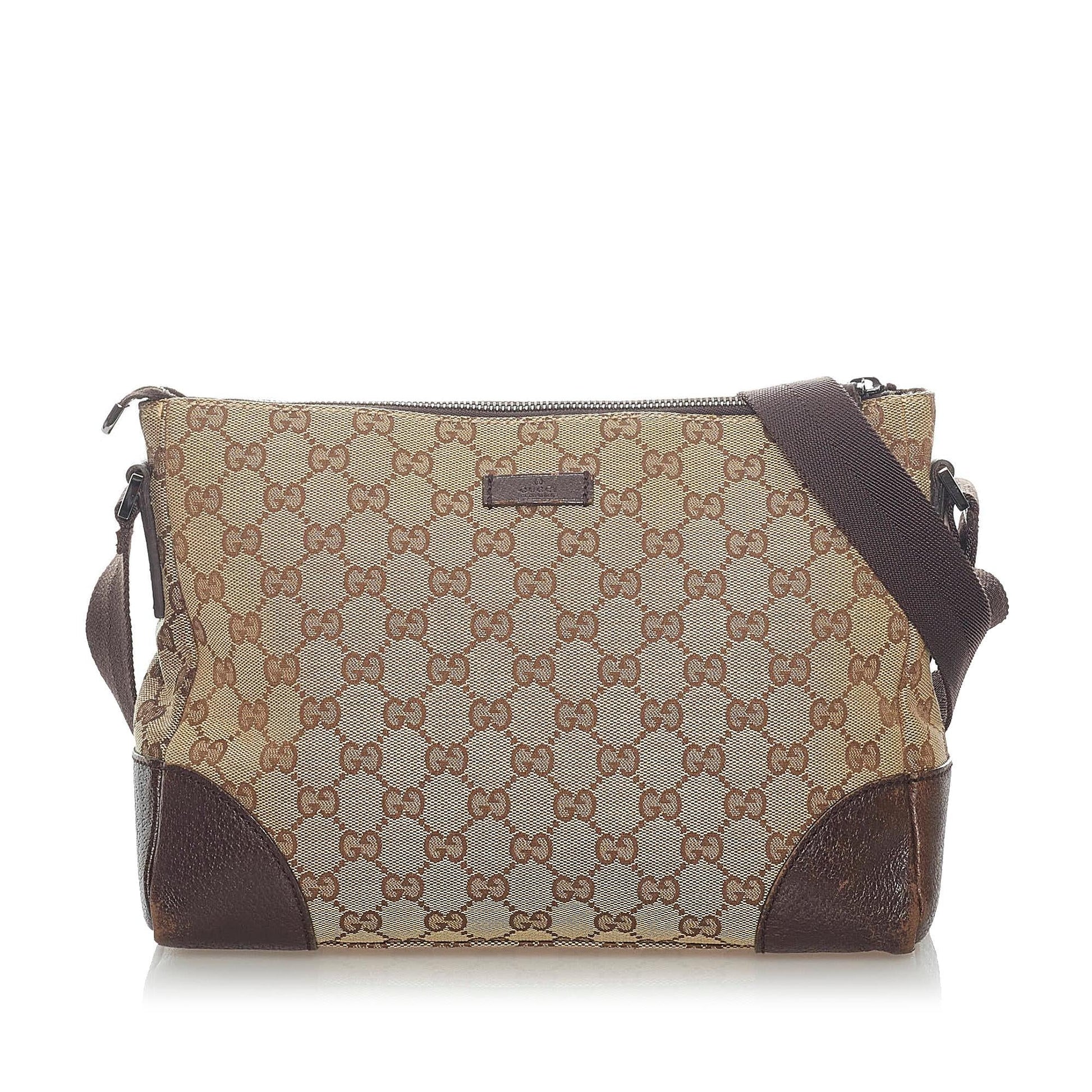 Gucci GG SHG Canvas Brown Crossbody Bag 5