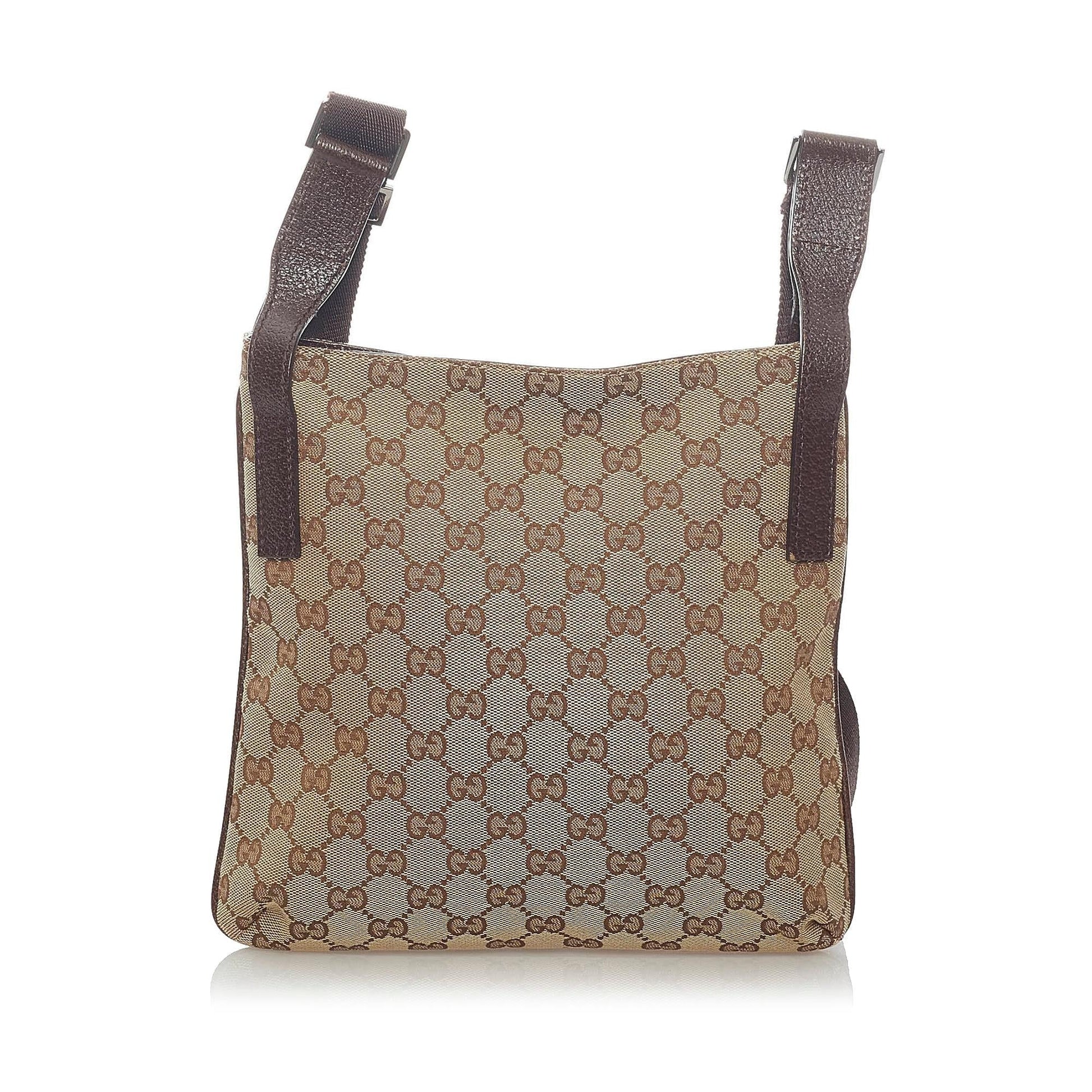 Gucci GG SHG Canvas Brown Crossbody Bag 7