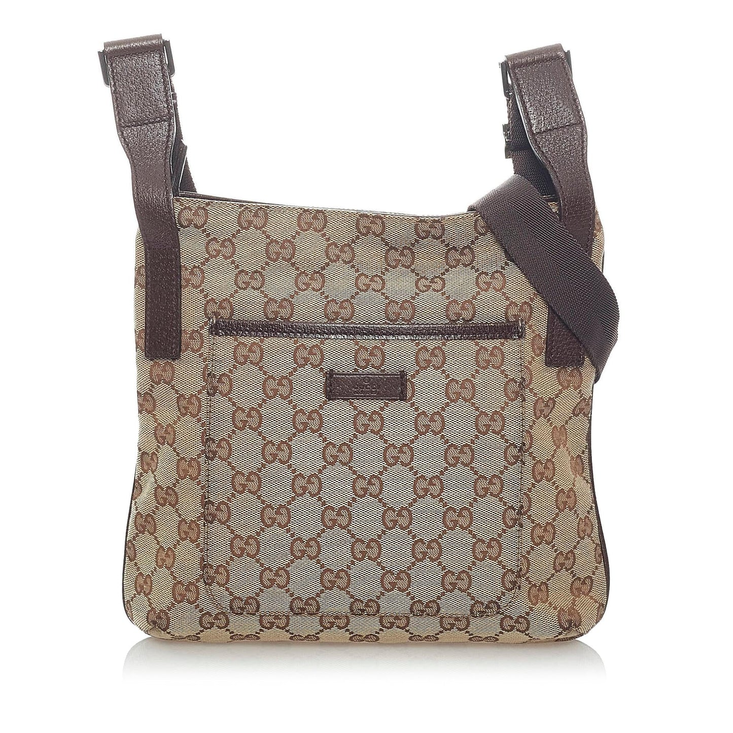 Gucci GG SHG Canvas Calf Brown Crossbody Bag 6
